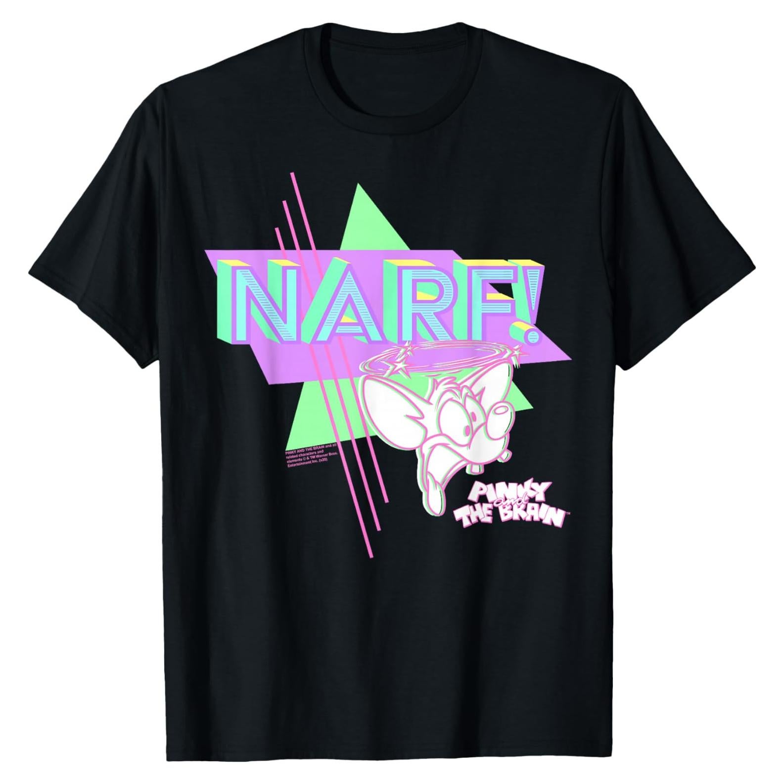 Camiseta Neón Pinky y Cerebro para Hombres - Ligera y Clásica