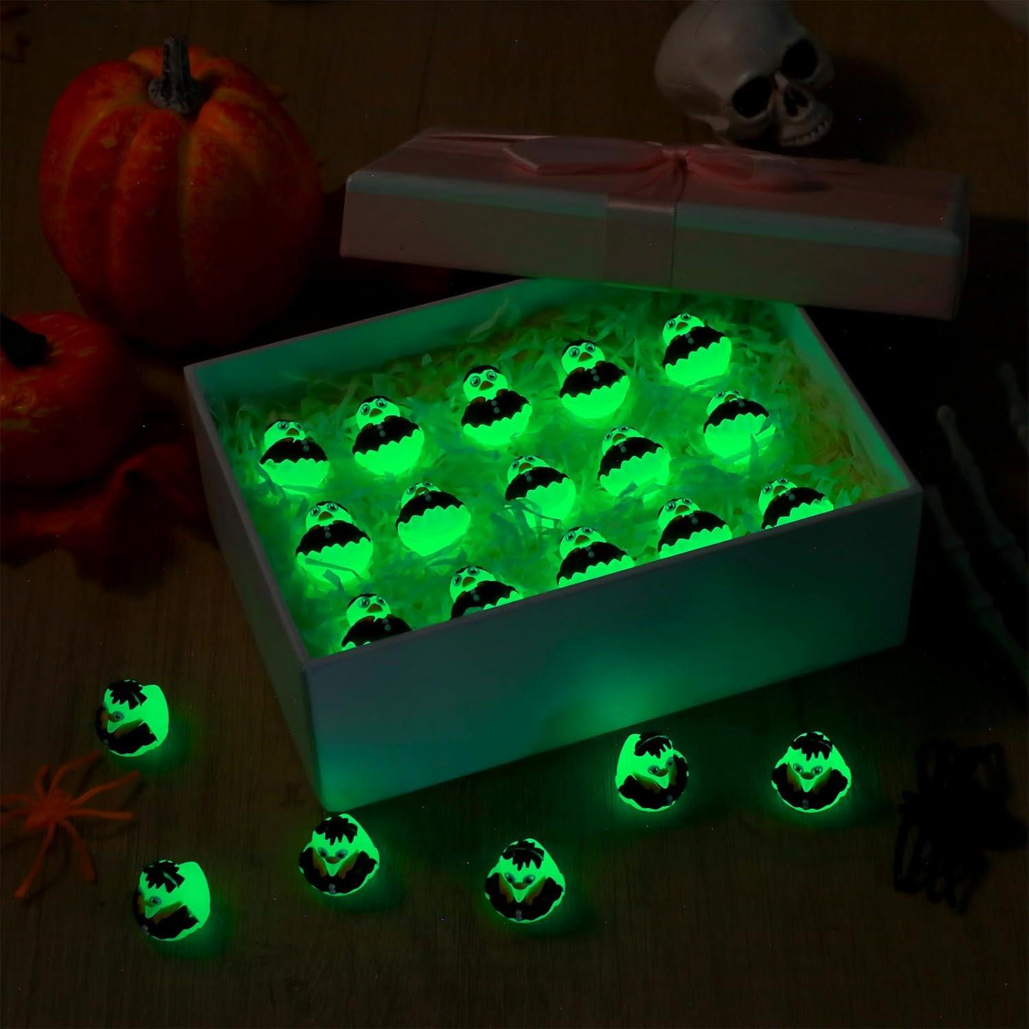 50 Patitos Zombie Luminiscentes Halloween 2x2 cm PVC