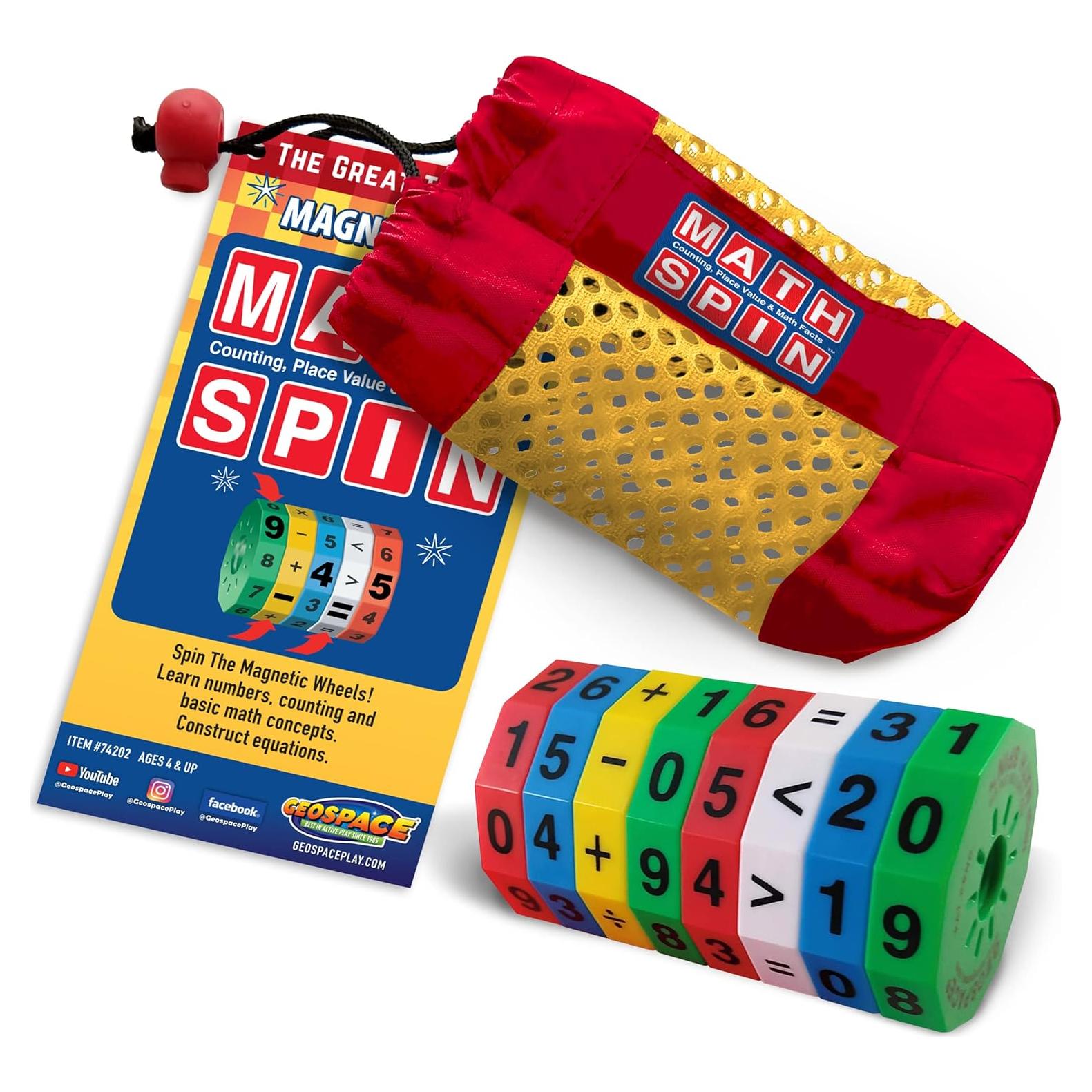 Juego Educativo Magnético Math Spin Geospace - 8 Ruedas 3.81 cm
