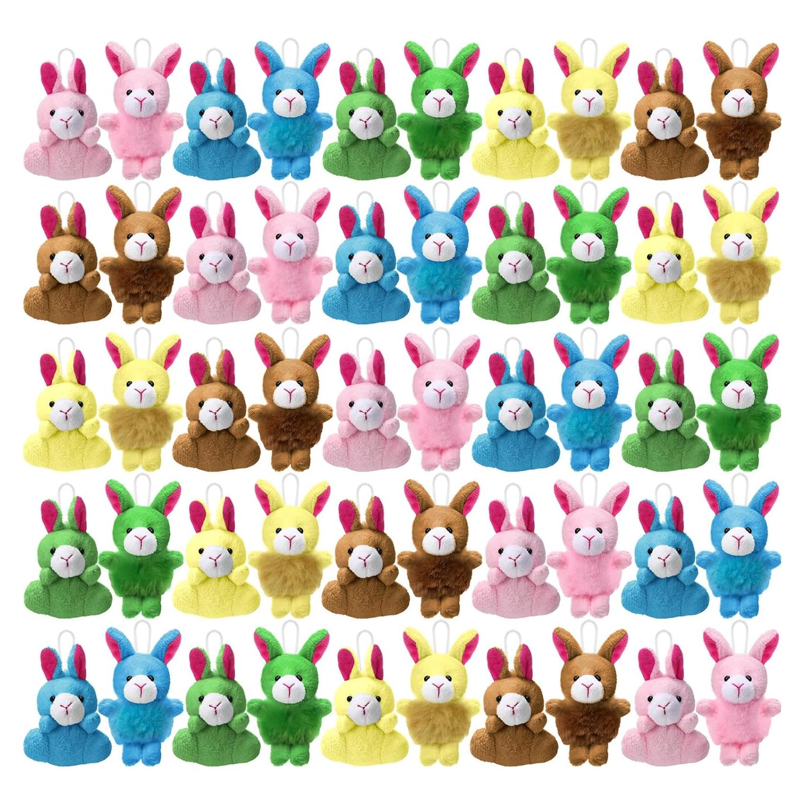 Paquete de 100 Mini Animales de Peluche Deekin Conejos 6 cm