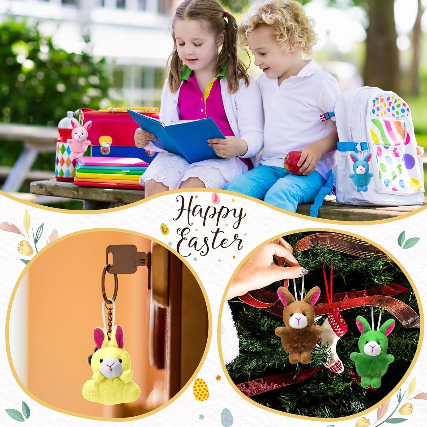 Paquete de 100 Mini Animales de Peluche Deekin Conejos 6 cm