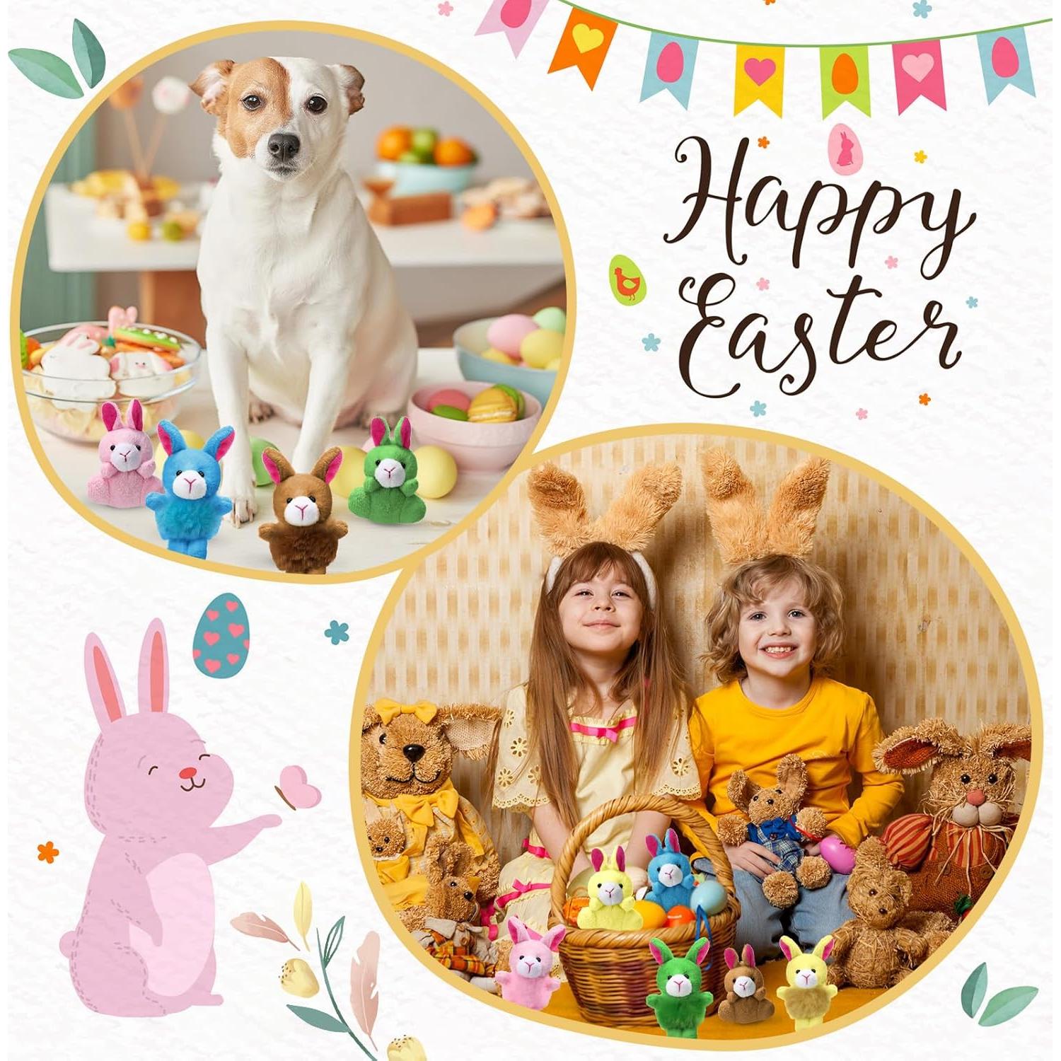 Paquete de 100 Mini Animales de Peluche Deekin Conejos 6 cm