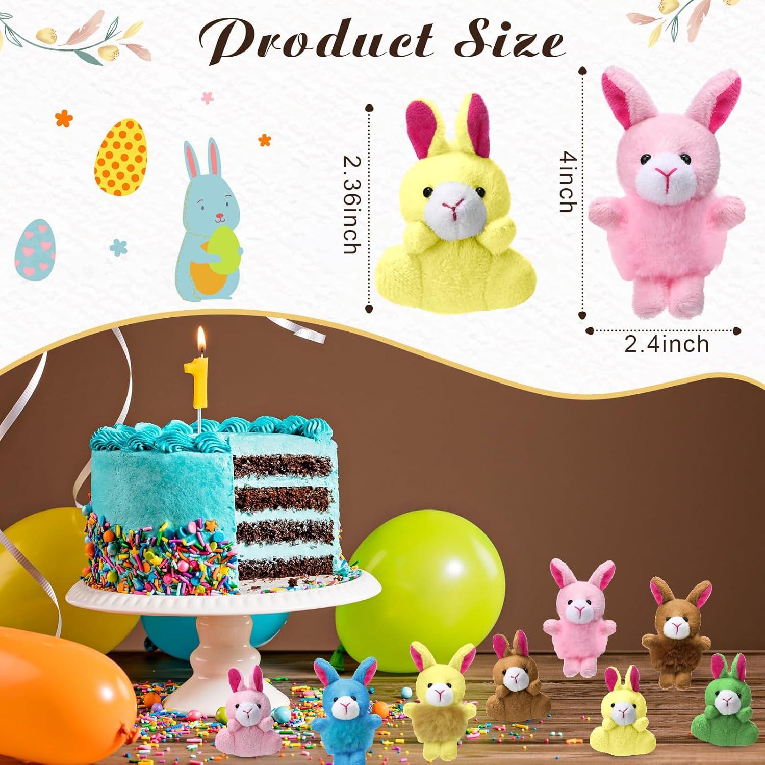 Paquete de 100 Mini Animales de Peluche Deekin Conejos 6 cm