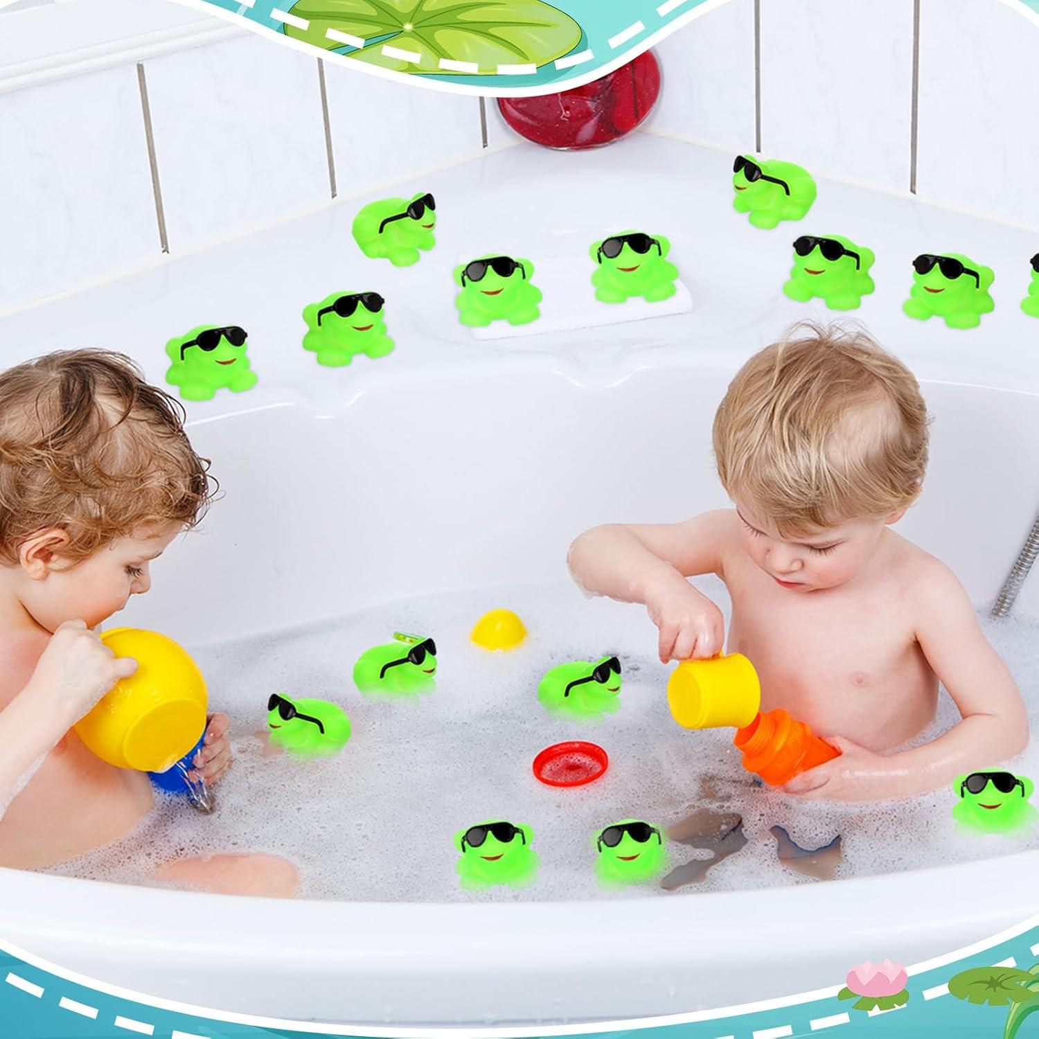 Paquete de 36 Ranas de Goma con Gafas - Juguetes de Baño