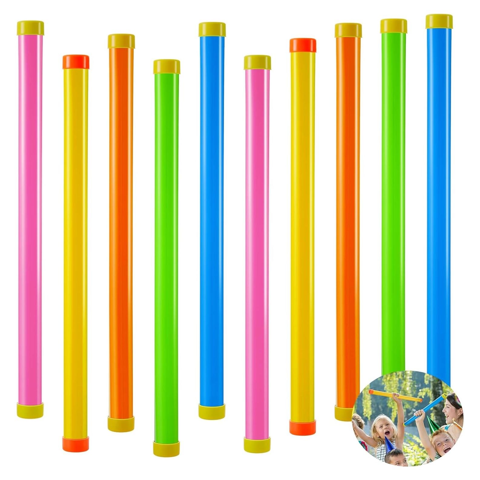 10 Hacedores de Ruido Tubo Groan Chivao Multicolor 39 cm