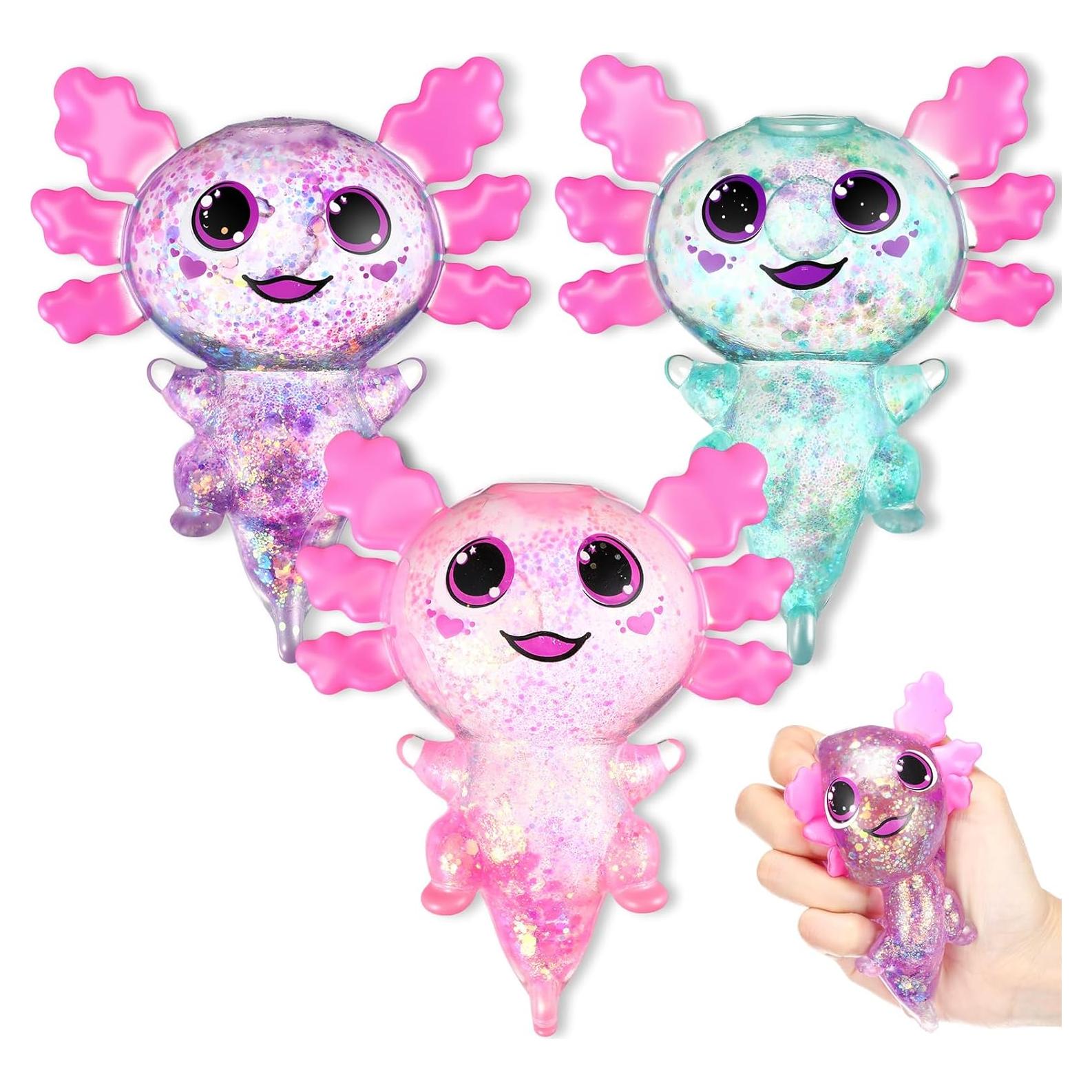 12 Juguetes Antiestrés Axolotl JellyArch - Silicona Multicolor