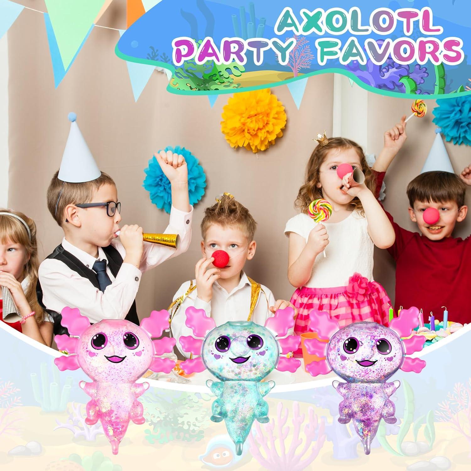 12 Juguetes Antiestrés Axolotl JellyArch - Silicona Multicolor