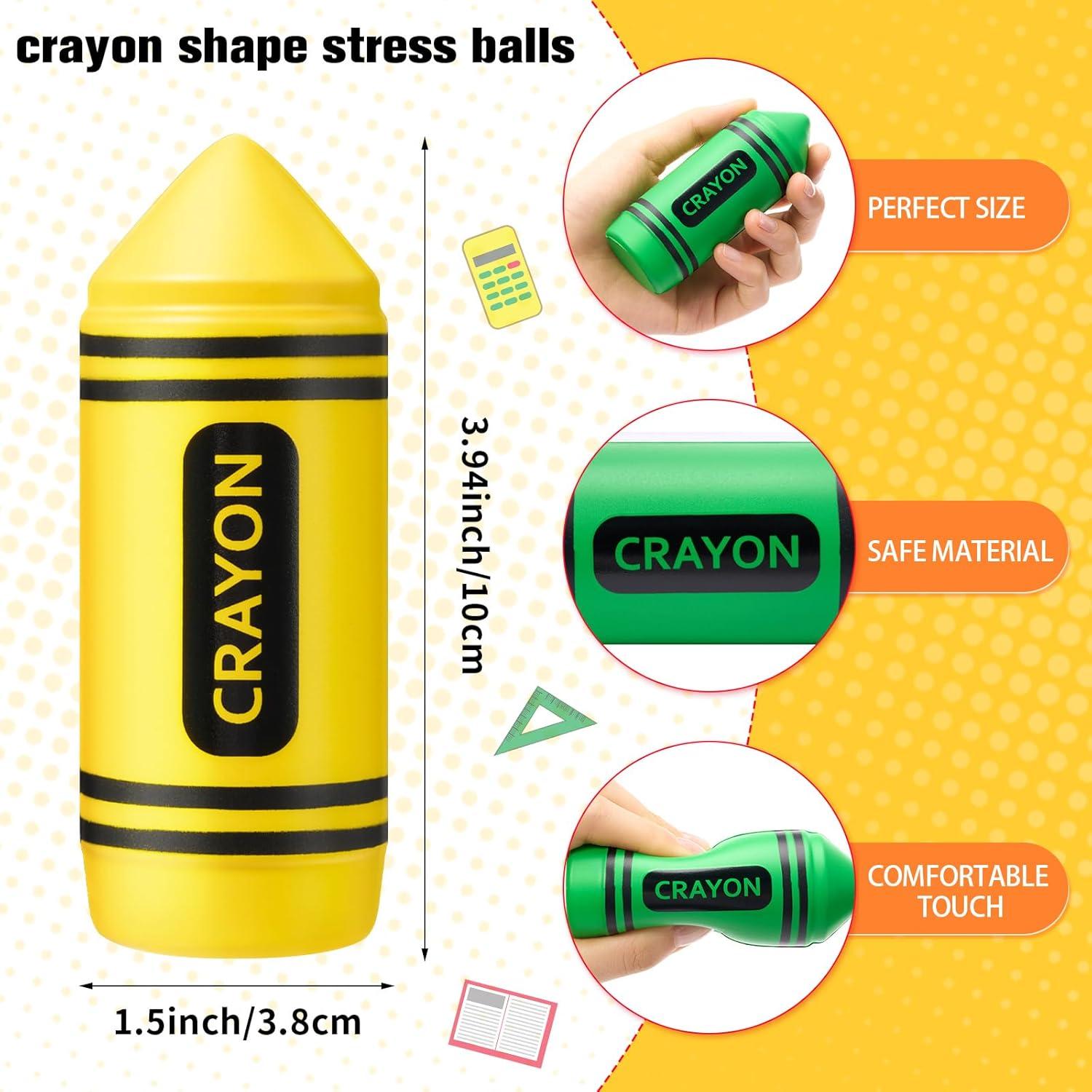 Pelotas de Estrés en Forma de Crayón Wiwiqing - 6 Pcs