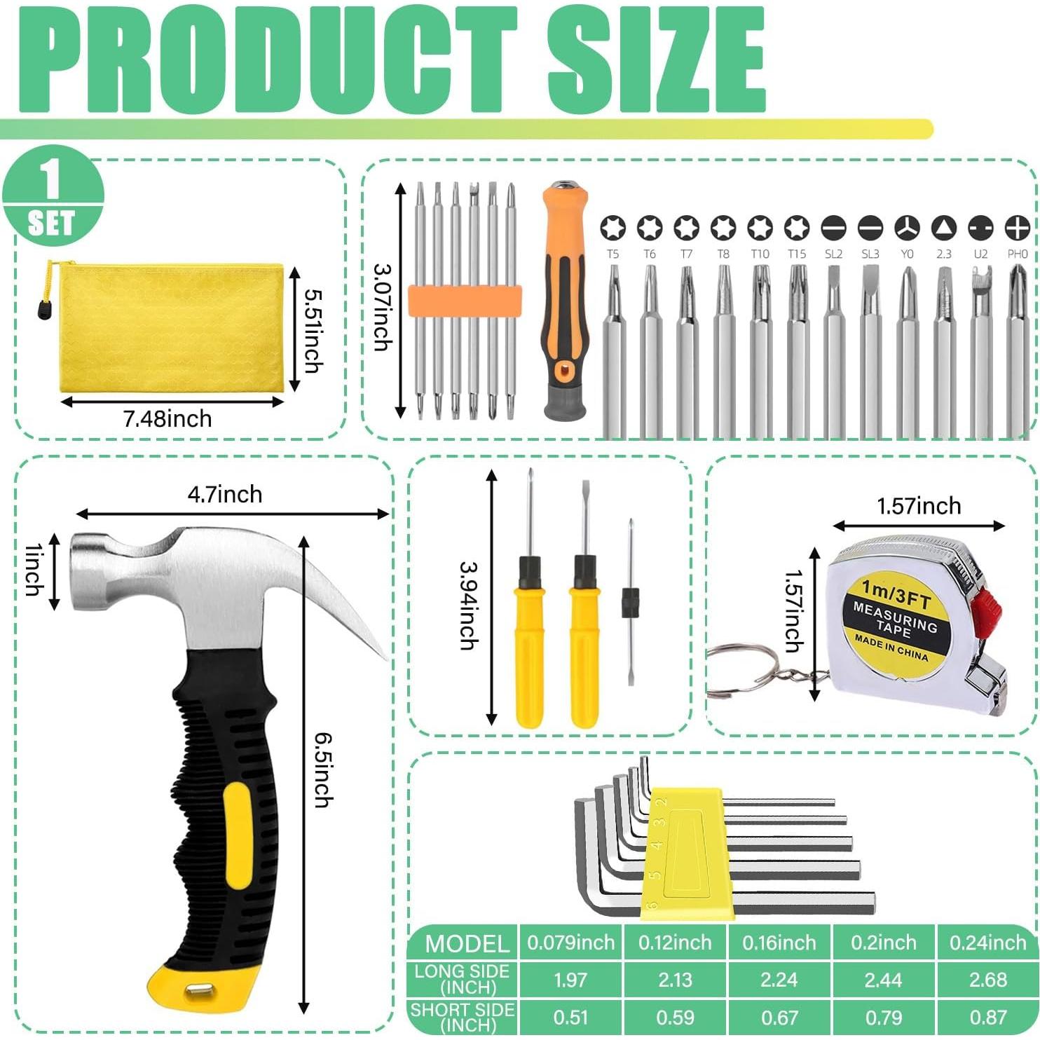Kit de Herramientas Compacto DHYLRICHER 102 Piezas para DIY