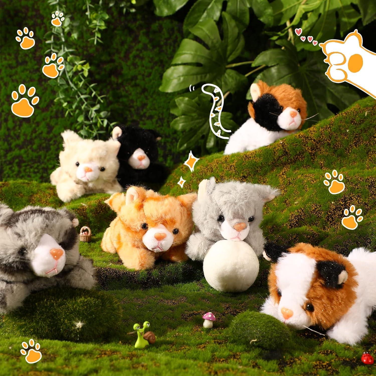 16 Animales de Peluche Surtidos HyDren - Gato Acostado