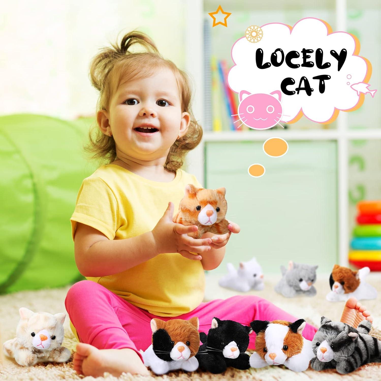 16 Animales de Peluche Surtidos HyDren - Gato Acostado