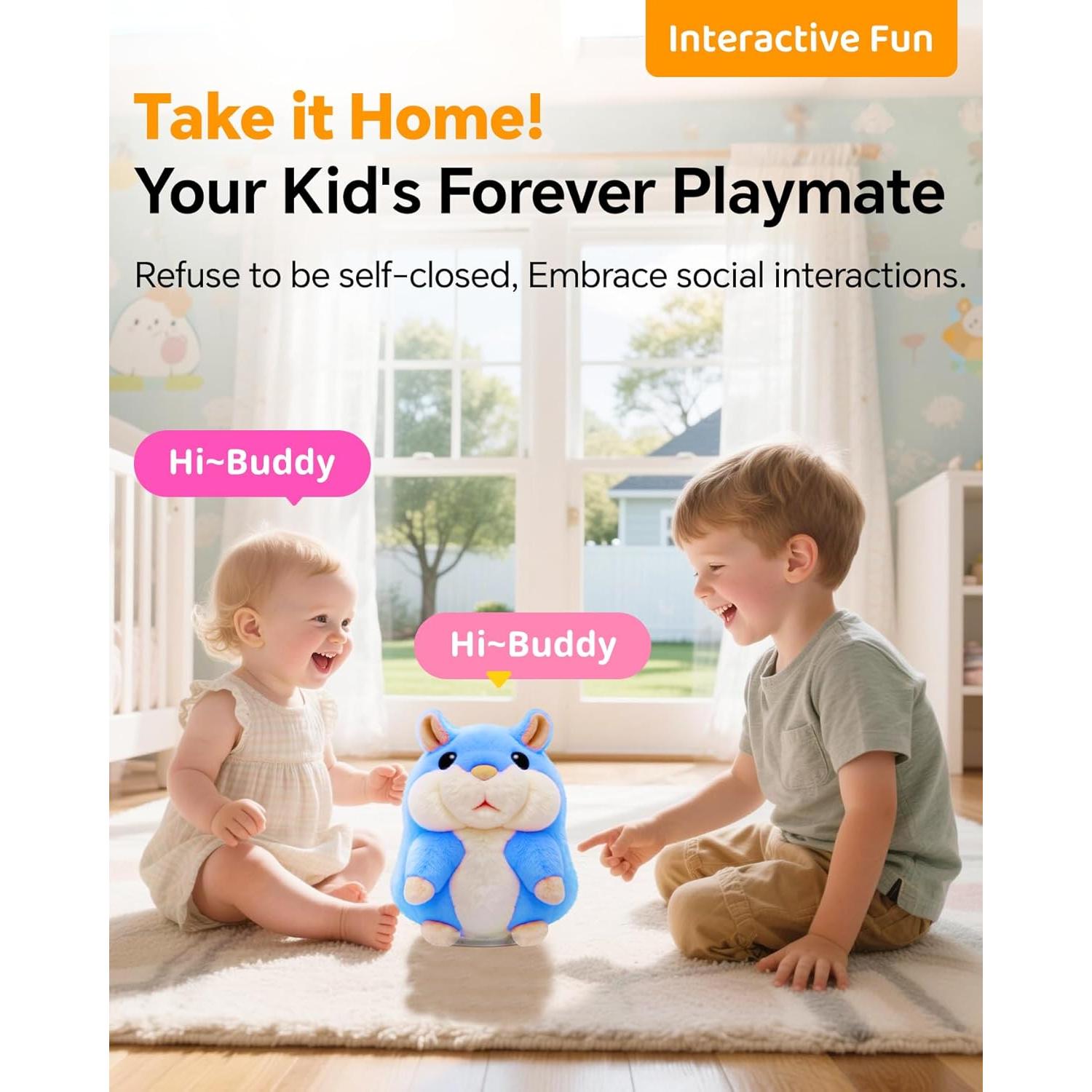 Hámster Hablante TWORIVER N-000 Azul Repite Lo Que Dices