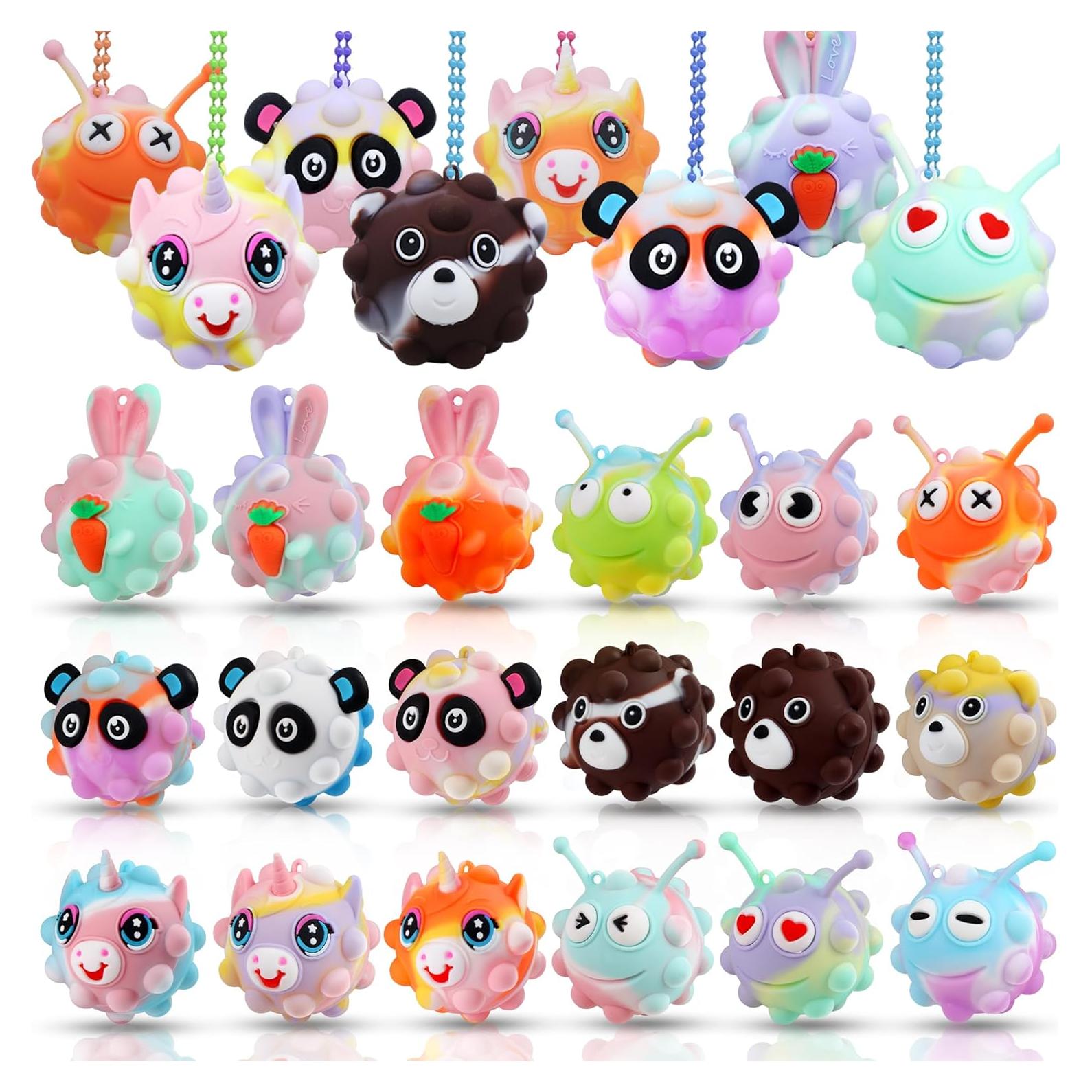 18 Piezas de Bolas Antiestrés Animal Pop KissFree 5.08 cm