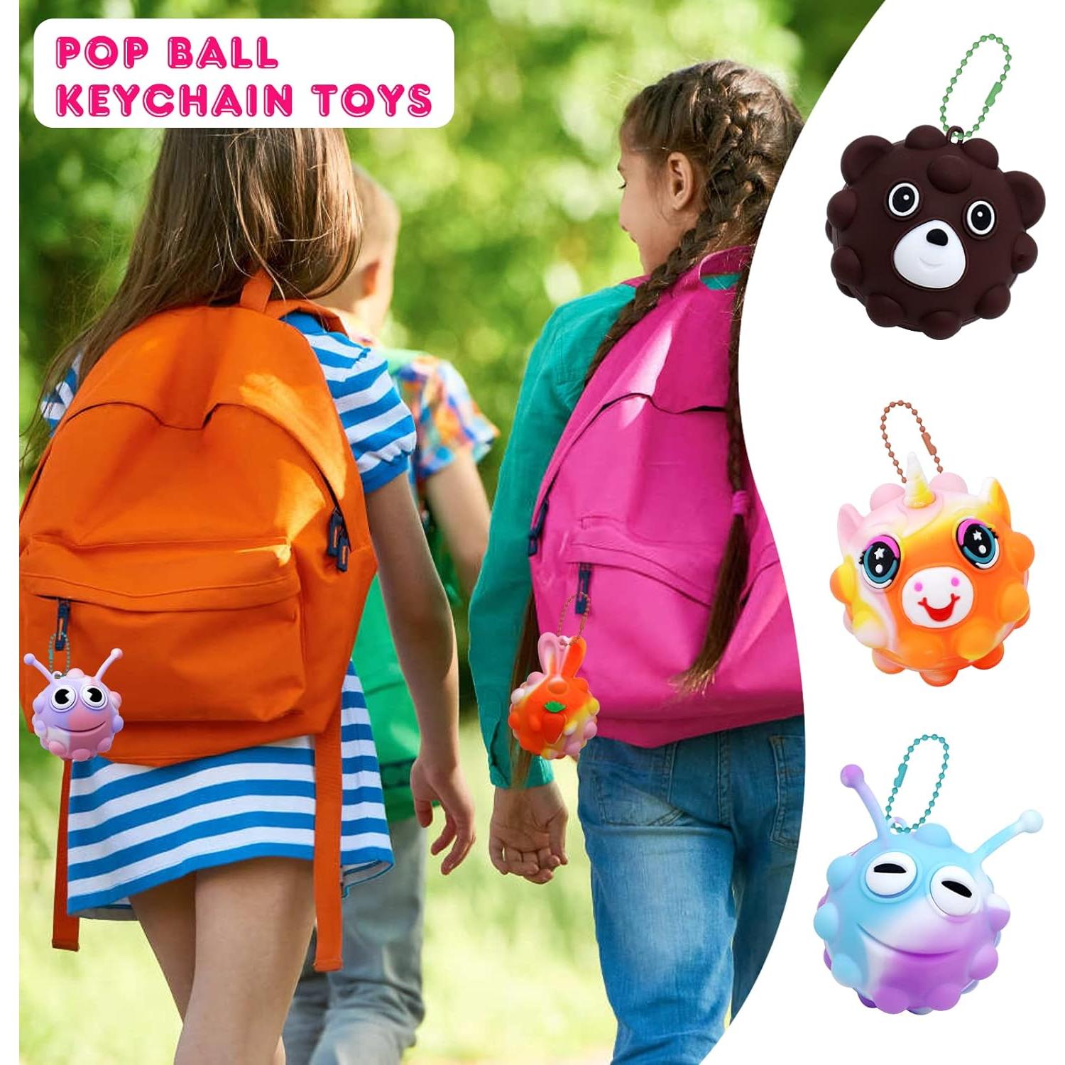 18 Piezas de Bolas Antiestrés Animal Pop KissFree 5.08 cm