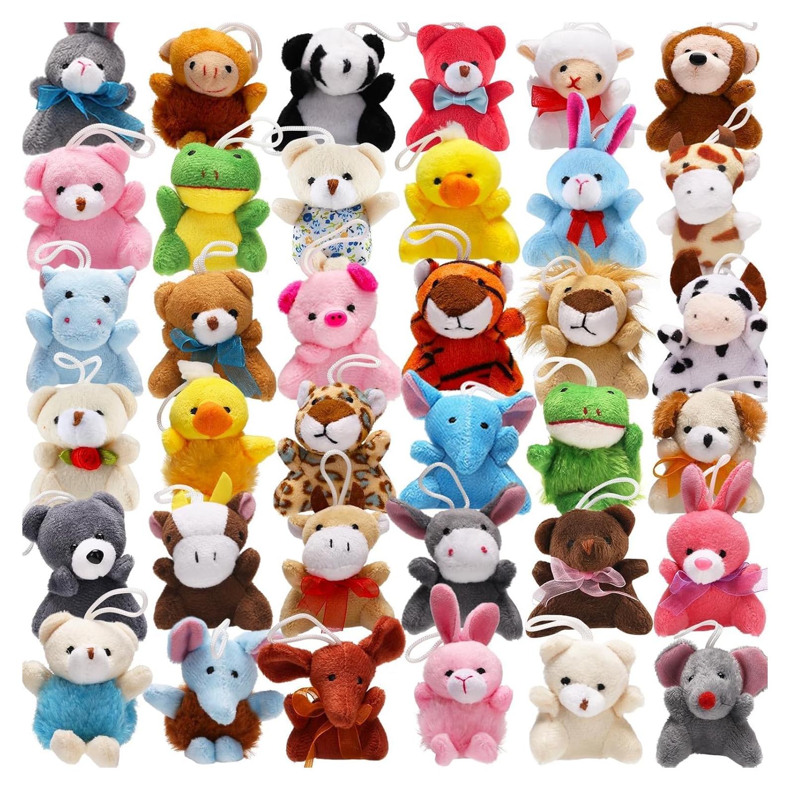 Uzoxlsn 38 Mini Animales de Peluche para Niños - Juguetes