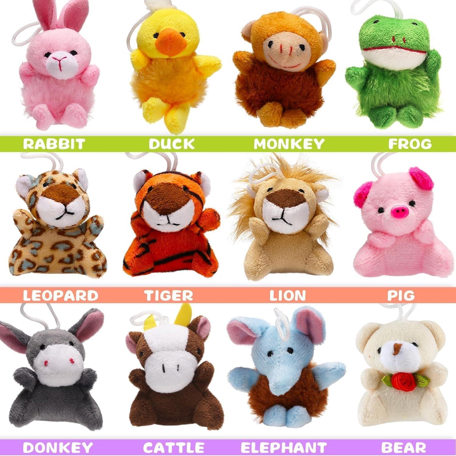 Uzoxlsn 38 Mini Animales de Peluche para Niños - Juguetes