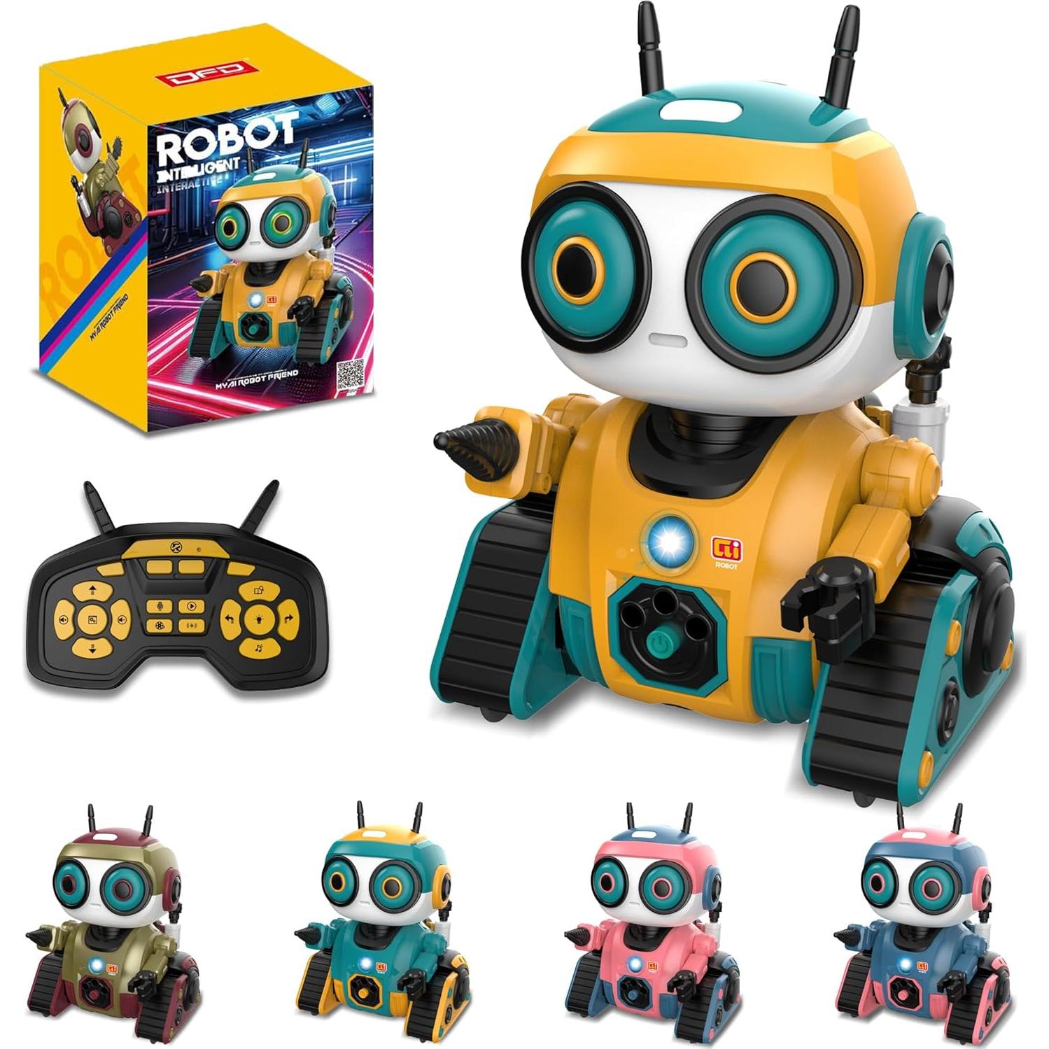 Robot de Control Remoto Recargable DFD 102 Amarillo 17 cm