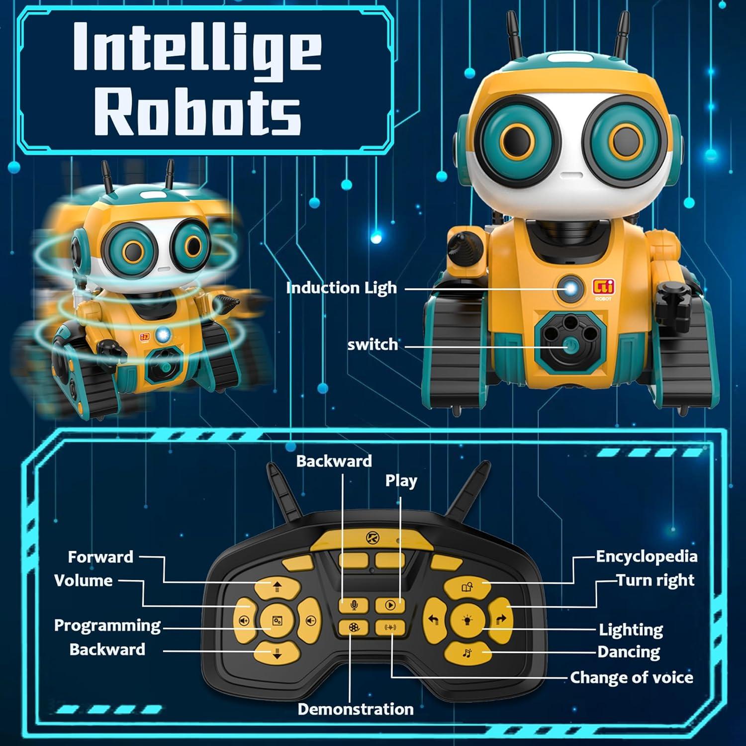 Robot de Control Remoto Recargable DFD 102 Amarillo 17 cm