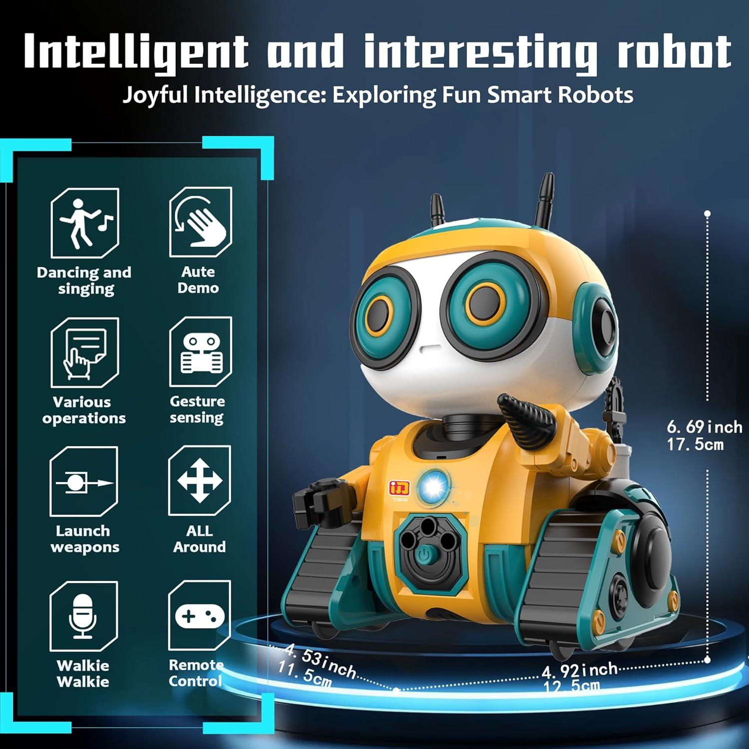 Robot de Control Remoto Recargable DFD 102 Amarillo 17 cm