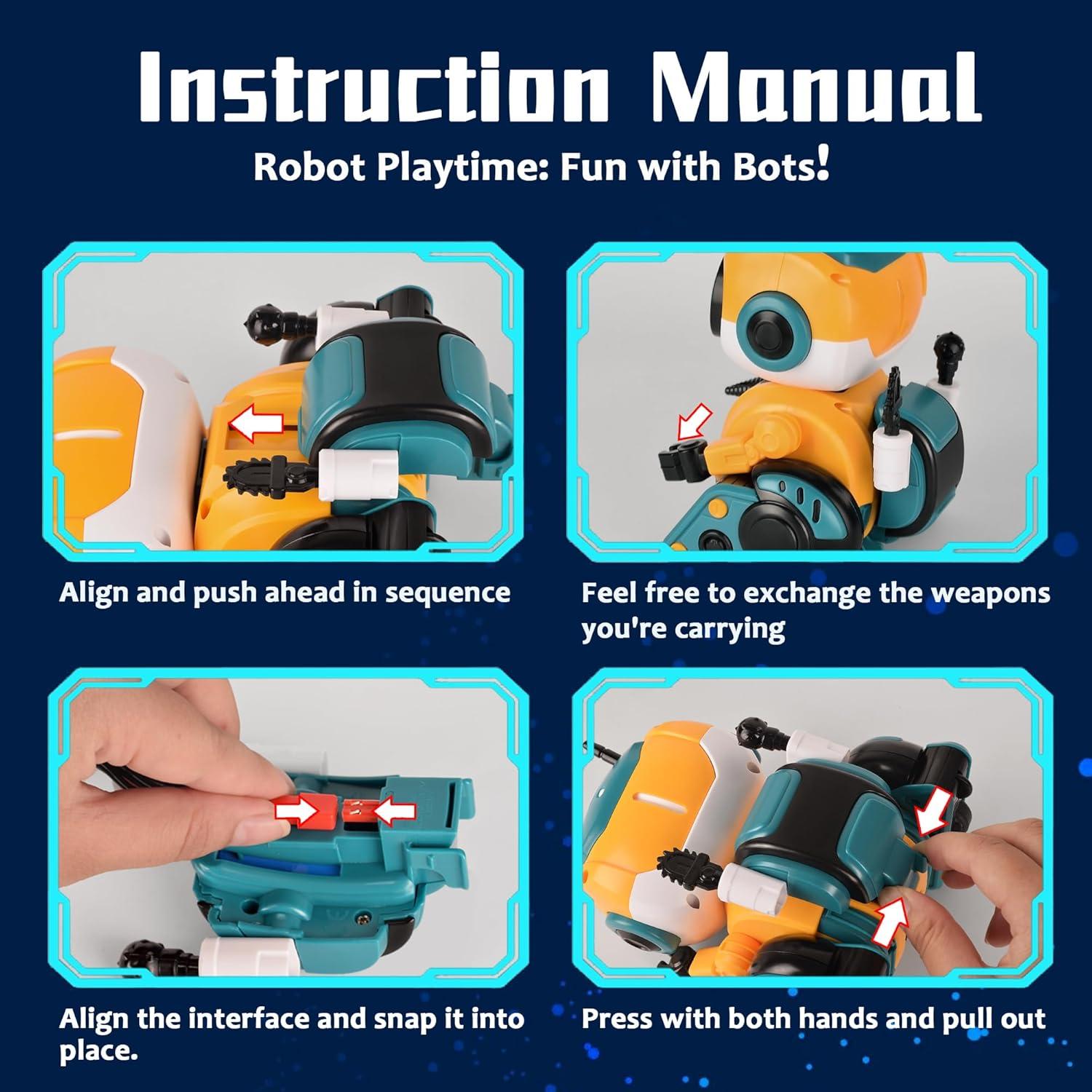 Robot de Control Remoto Recargable DFD 102 Amarillo 17 cm