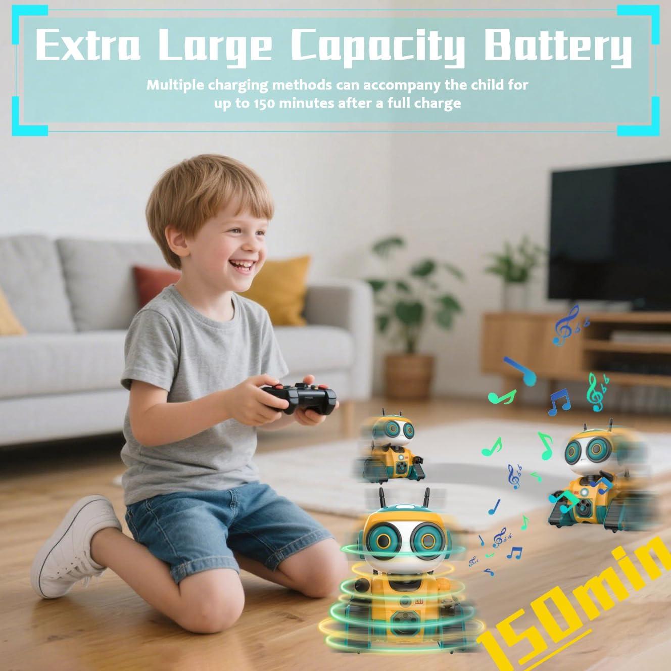 Robot de Control Remoto Recargable DFD 102 Amarillo 17 cm