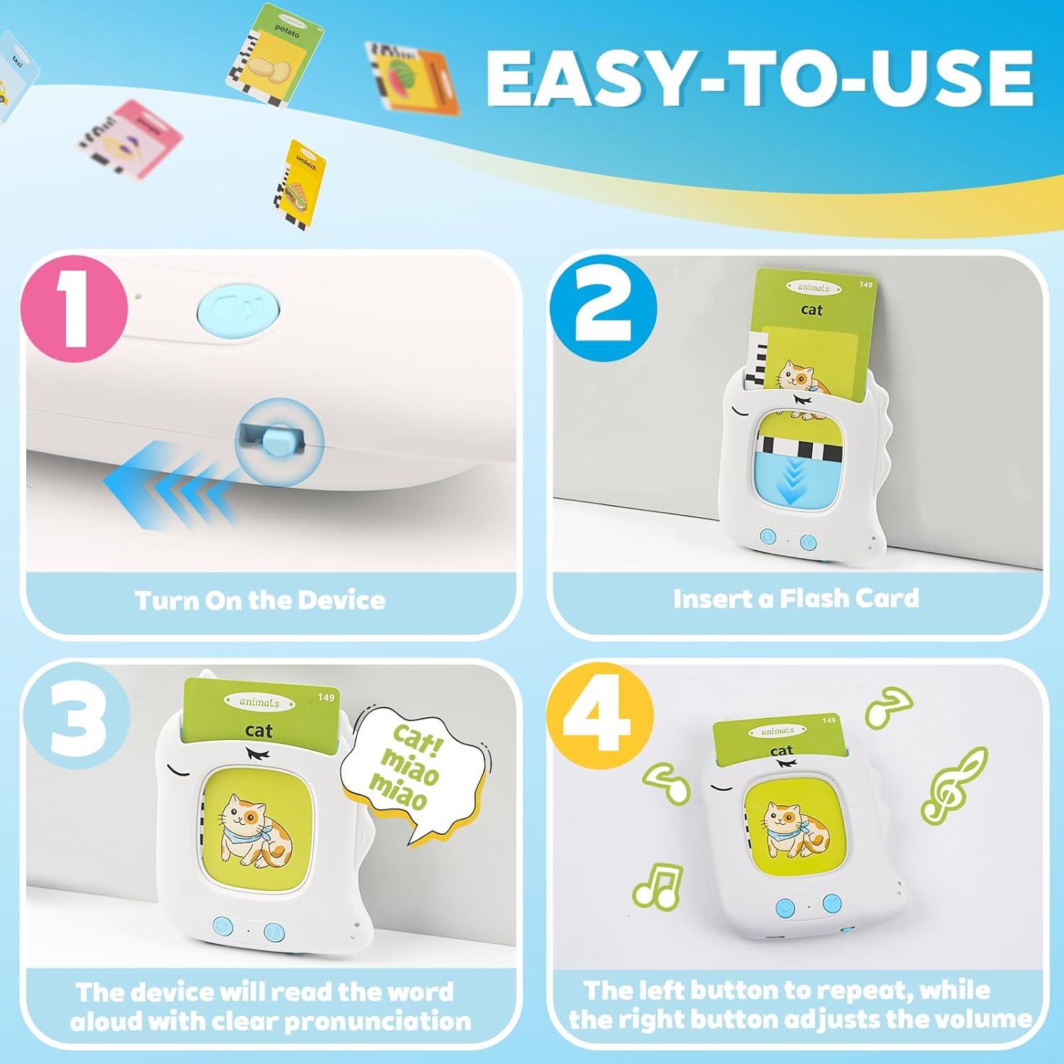 Tarjetas de Flash EZIYIN para Niños 1-5 Años, Aprendizaje Montessori