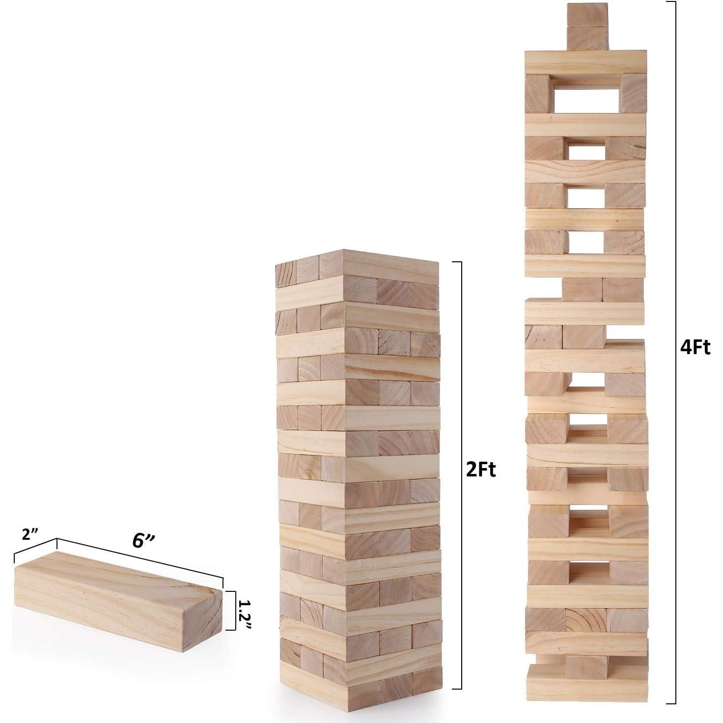 Torre de Caída Gigante TUAHOO - Juego de Jardín 54 Bloques