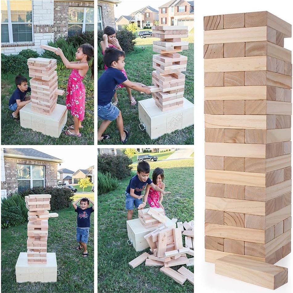 Torre de Caída Gigante TUAHOO - Juego de Jardín 54 Bloques