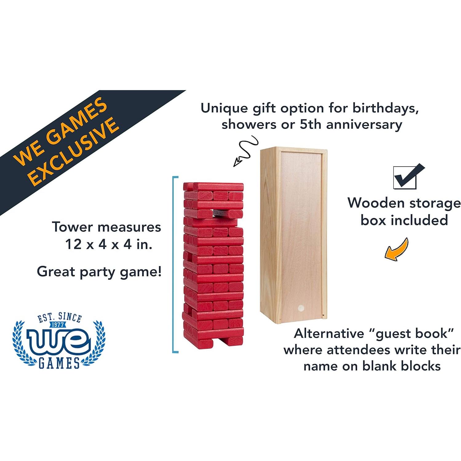 Juego de Apilamiento de Bloques de Madera WE Games 30.48 cm