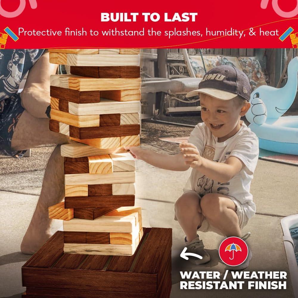 Juego de Torre Gigante SWOOC - 60 Bloques de Madera Recuperada