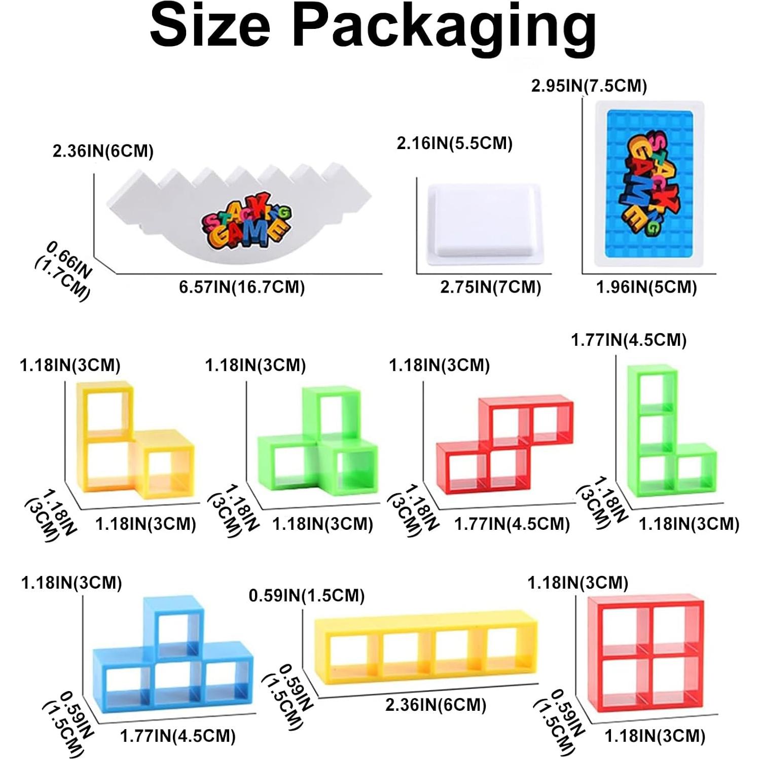 Juego de Bloques de Apilamiento Koyzsen 48 Piezas para Niños y Adultos