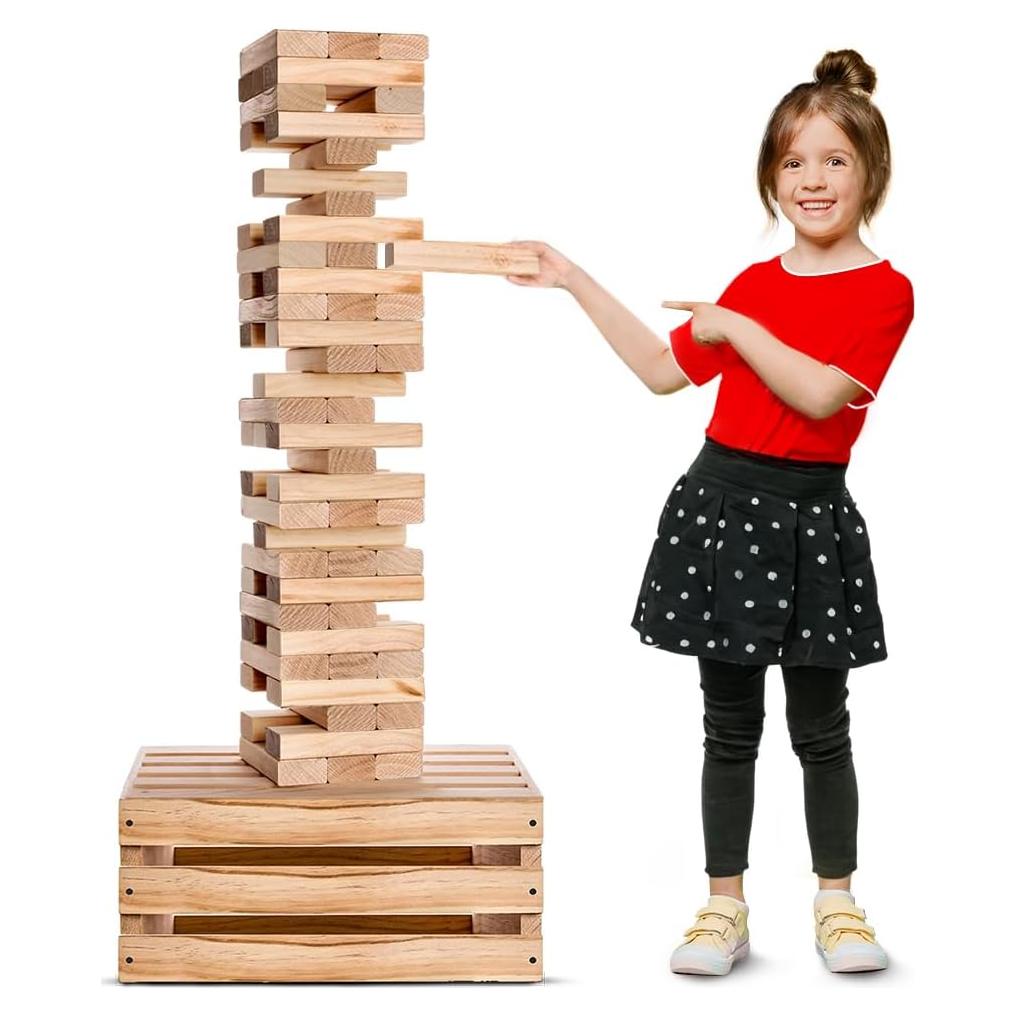 Juego de Torre Gigante SWOOC 60 Bloques 1.52m con Mesa