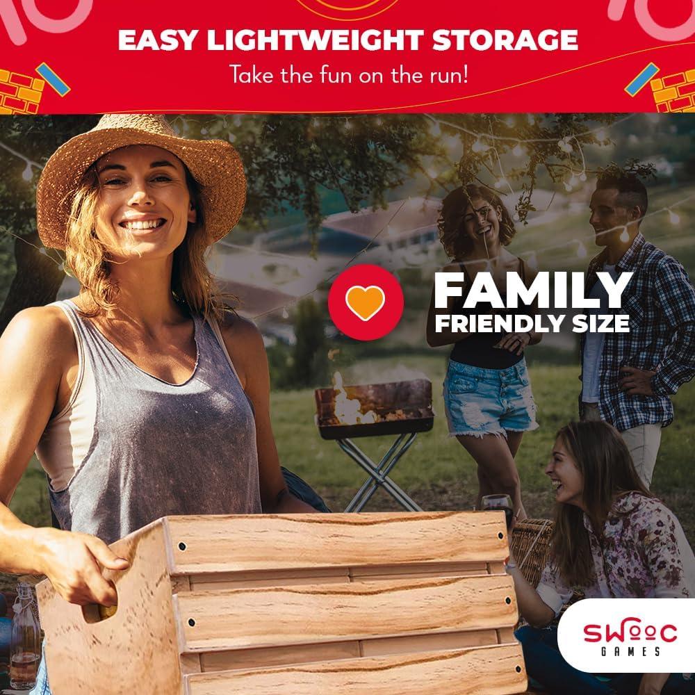 Juego de Torre Gigante SWOOC 60 Bloques 1.52m con Mesa