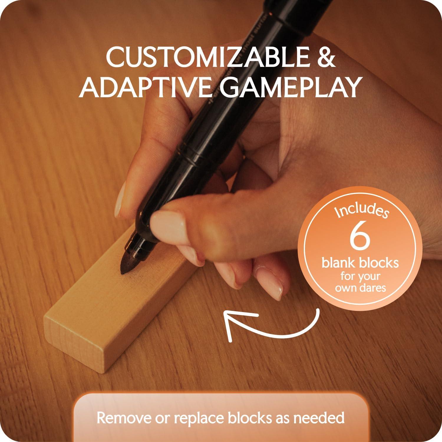 Juego de Apilamiento de Bloques de Madera Luvria - 54 Desafíos para Adultos