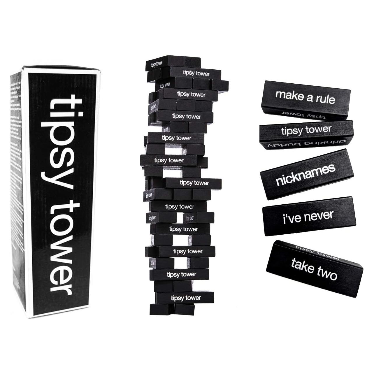 Juego de Torre Borracha ShouldWeDrinkTonight - 54 Bloques y 35+ Reglas