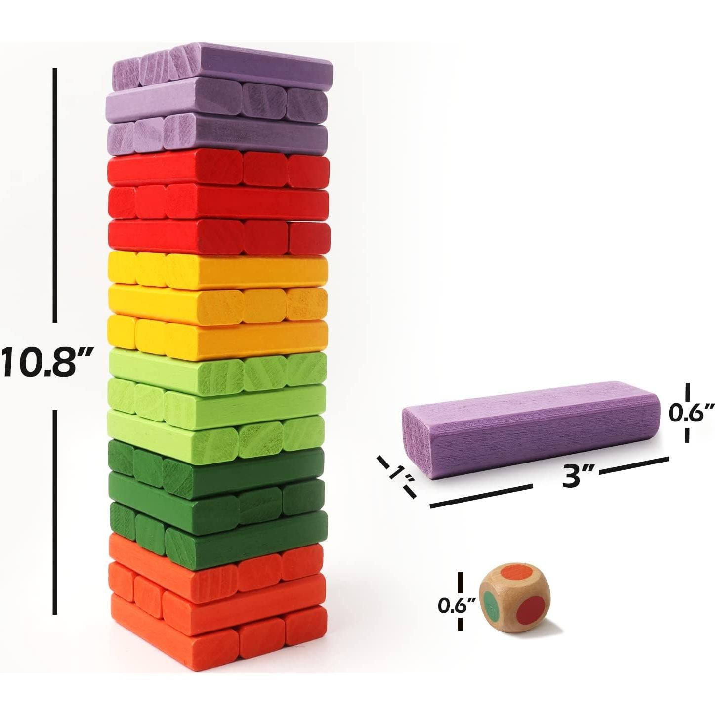 Juego de Apilamiento de Bloques GSE 54 Piezas Multicolor