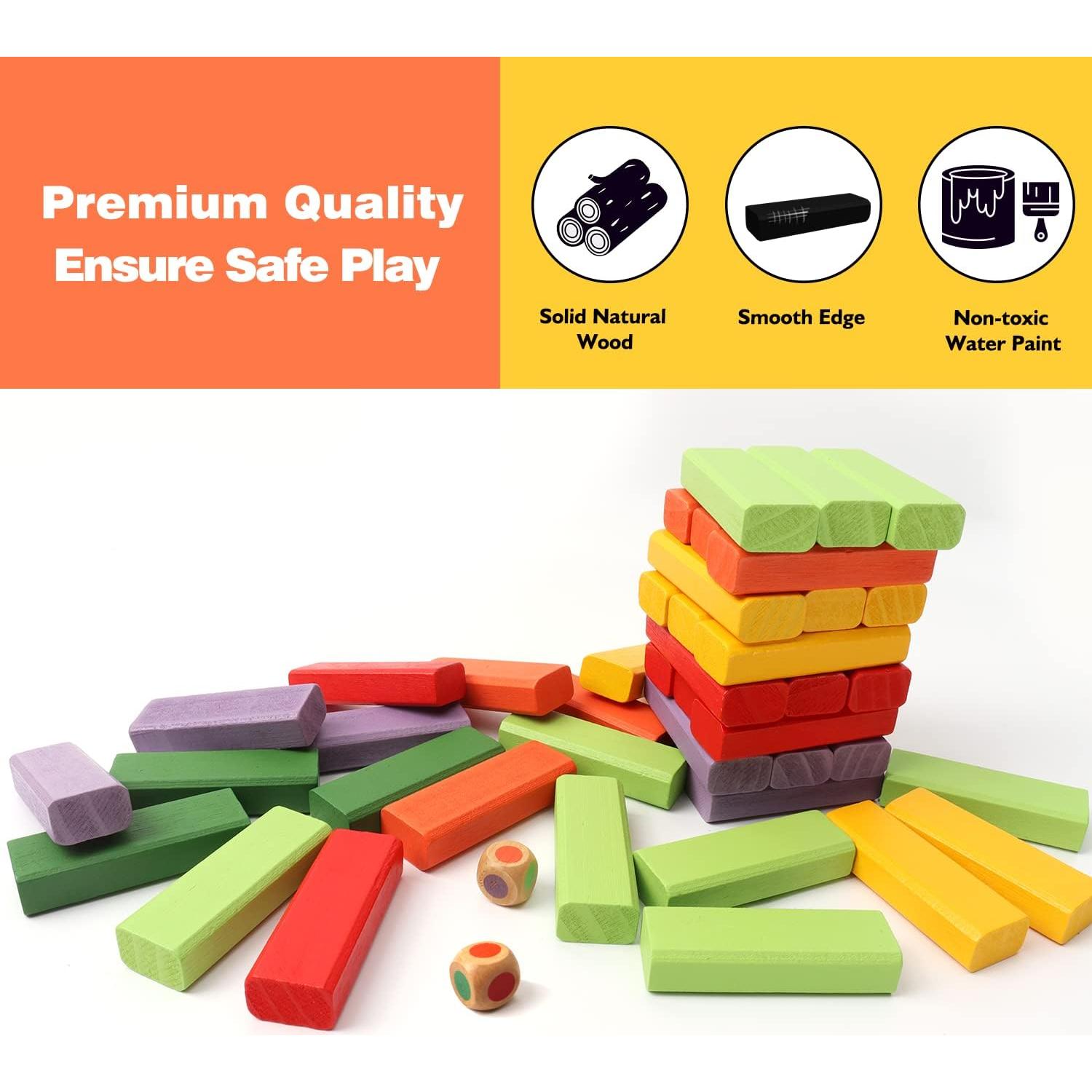 Juego de Apilamiento de Bloques GSE 54 Piezas Multicolor
