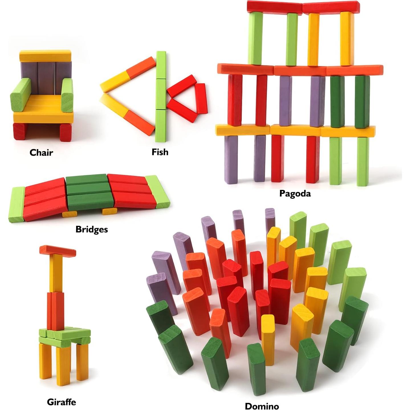 Juego de Apilamiento de Bloques GSE 54 Piezas Multicolor