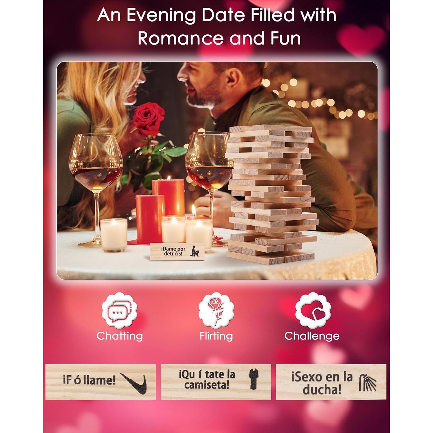 Juego de Bloques de Caída Subtoy 48 Piezas para Adultos