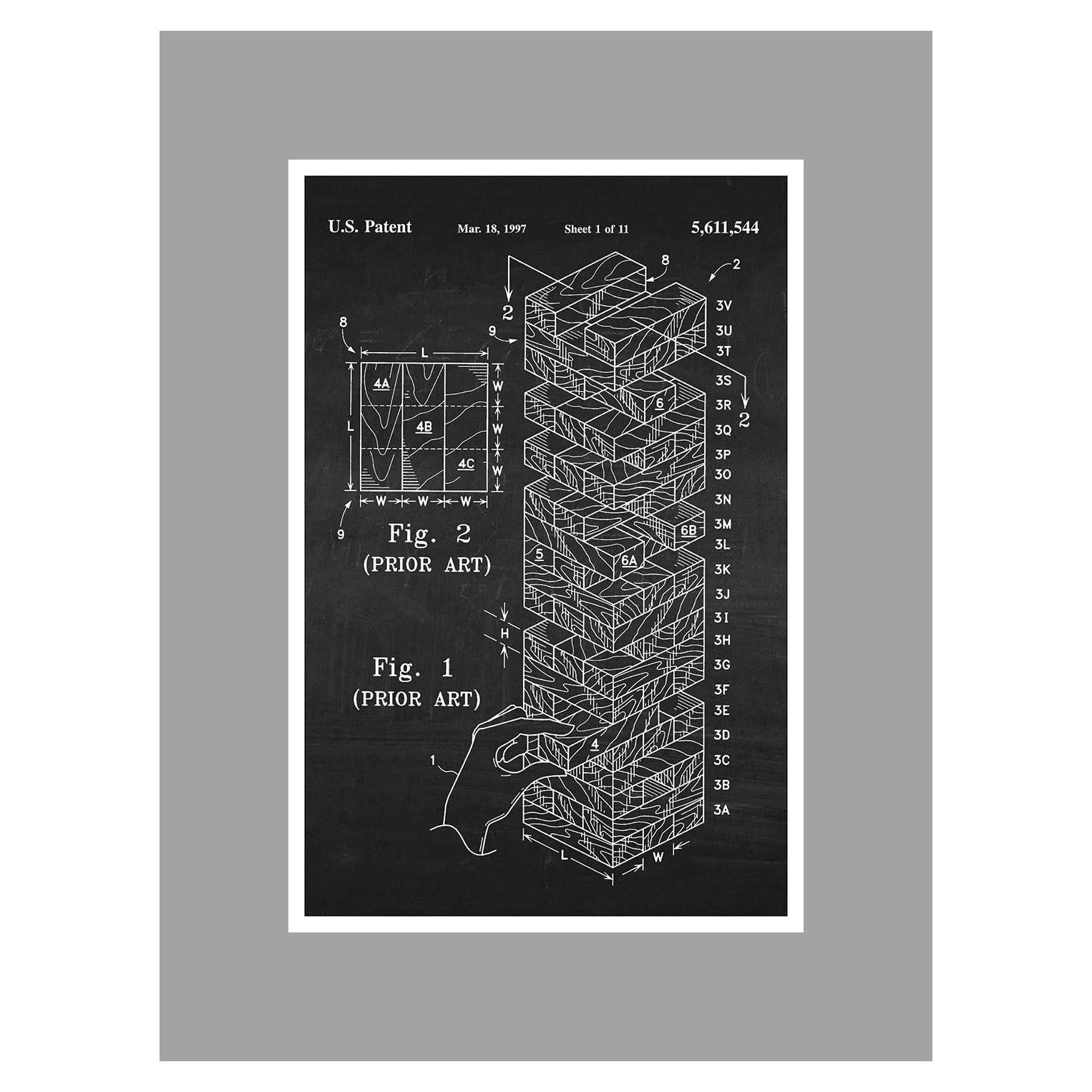 Póster Mate Patentes de Juguetes Ultramurals 45x30 cm