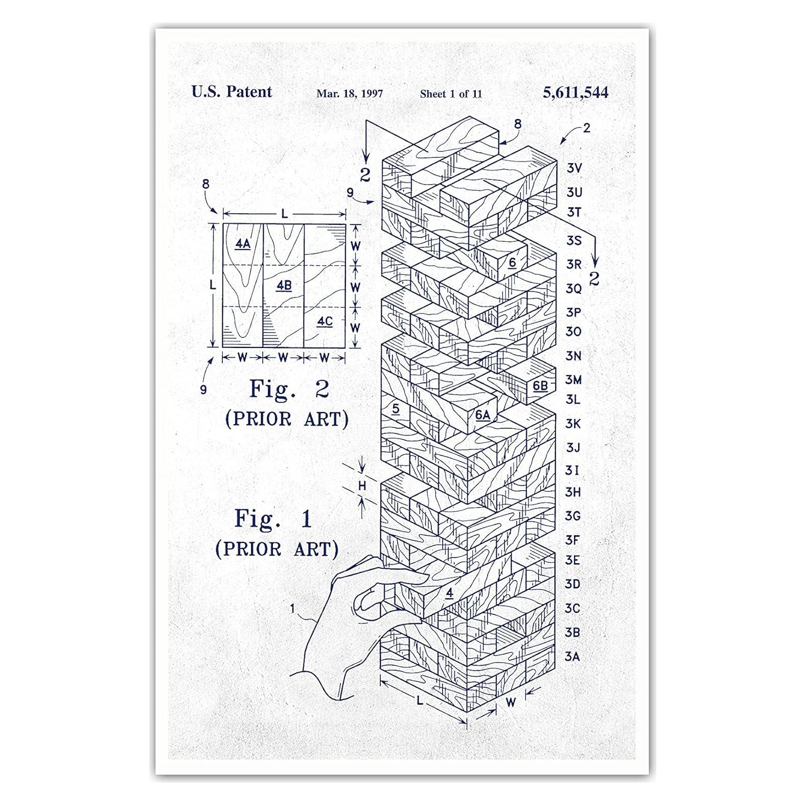Póster Mate Artsy Canvas Jenga Ultramurals 24x16 cm