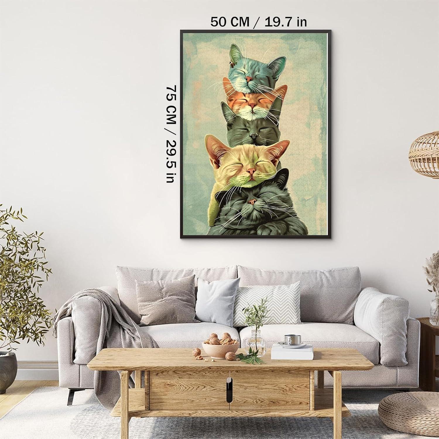 Rompecabezas de madera 1000 piezas OKMLPI Gatitos 74.93x50.04 cm