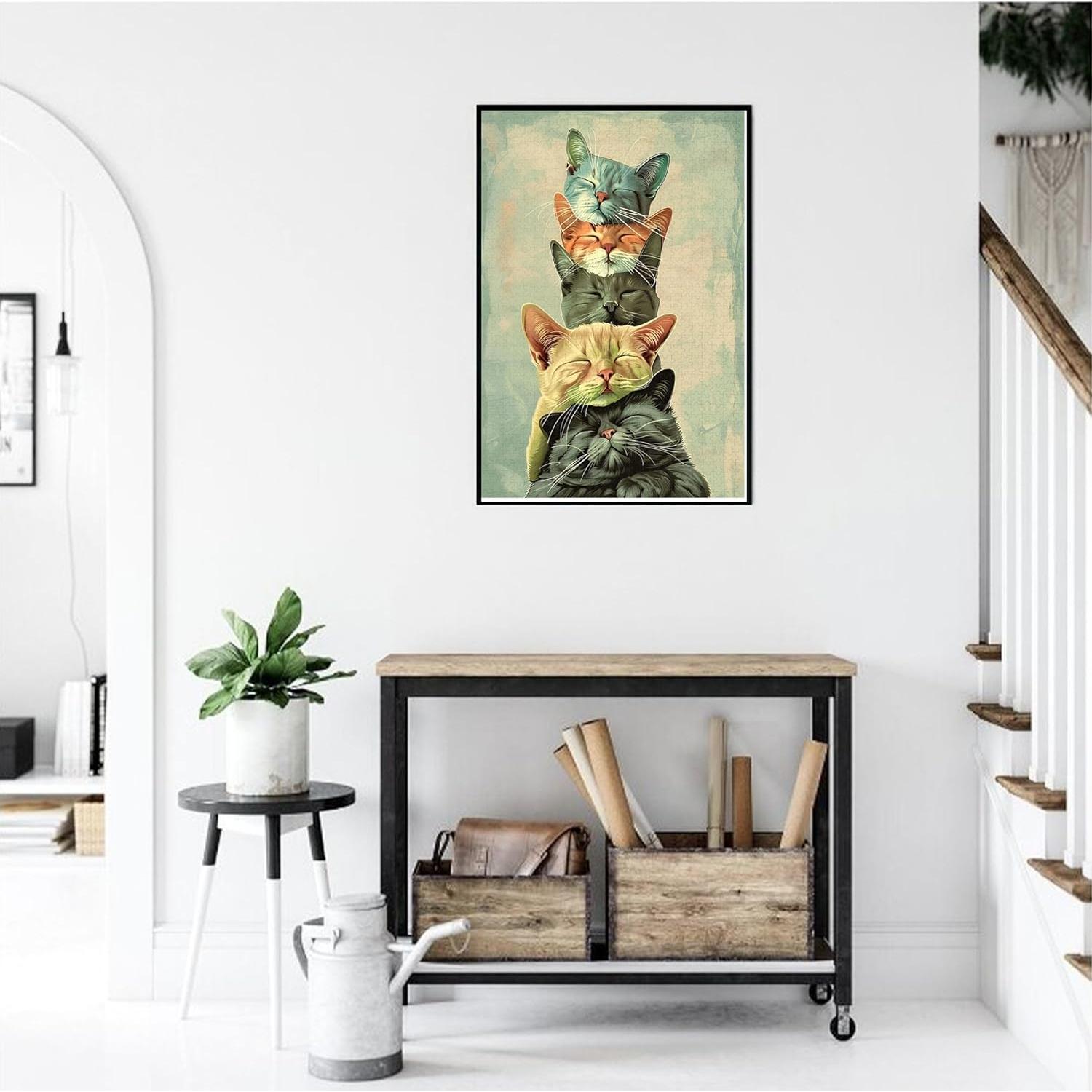 Rompecabezas de madera 1000 piezas OKMLPI Gatitos 74.93x50.04 cm