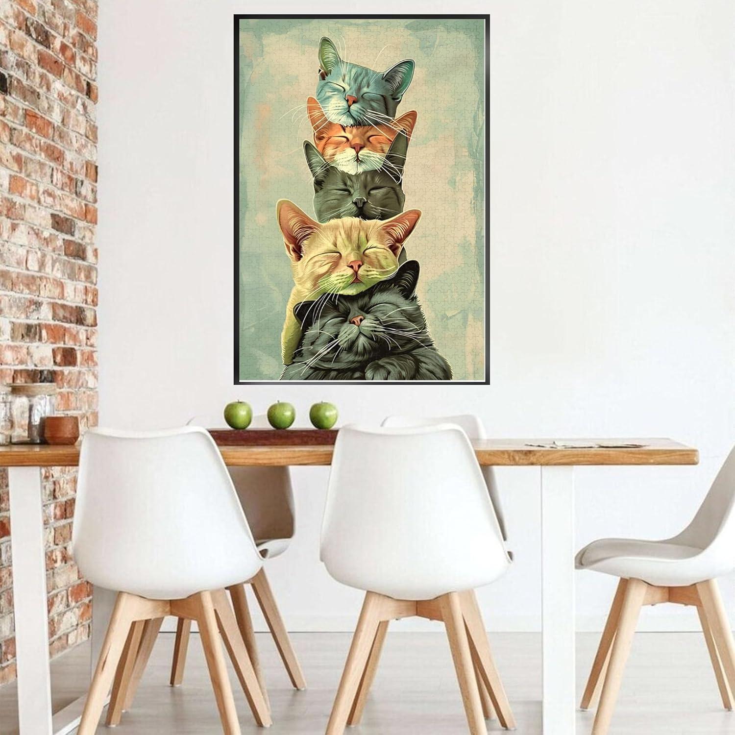 Rompecabezas de madera 1000 piezas OKMLPI Gatitos 74.93x50.04 cm