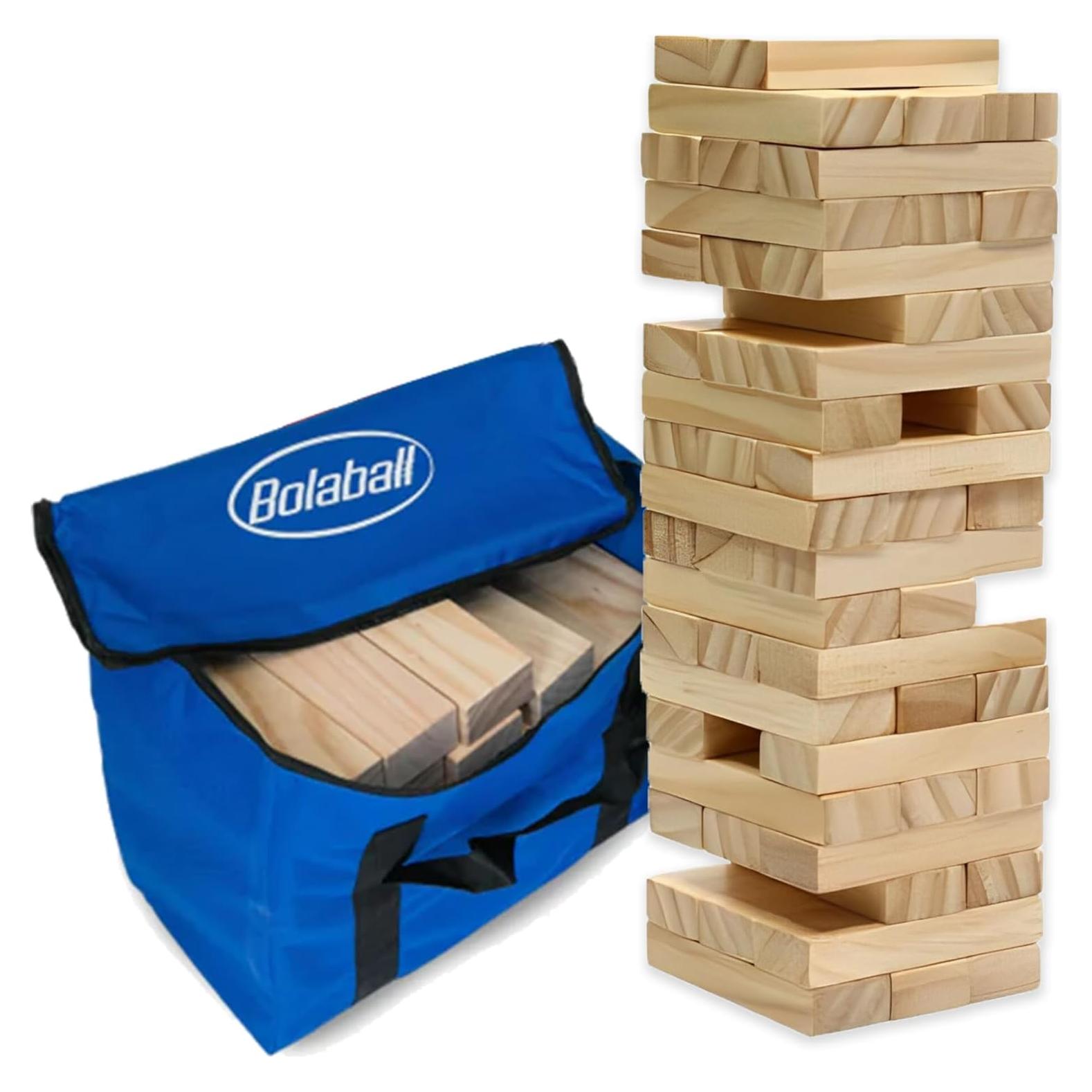 Juego de Mesa 3 en 1 Bolaball - Torre de Madera Reversible