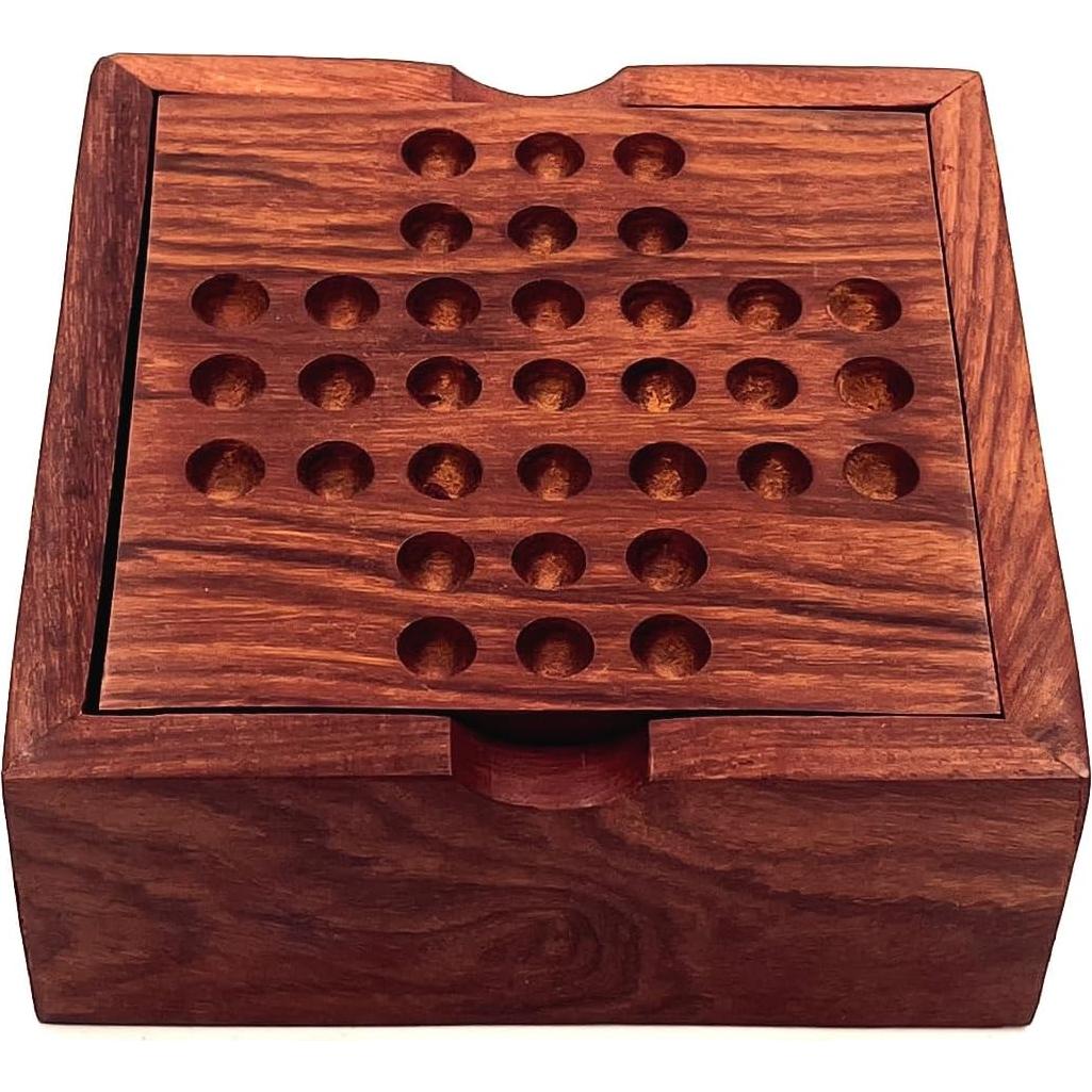 Juego de Tres en Raya de Madera Zyntix - Decoración Elegante