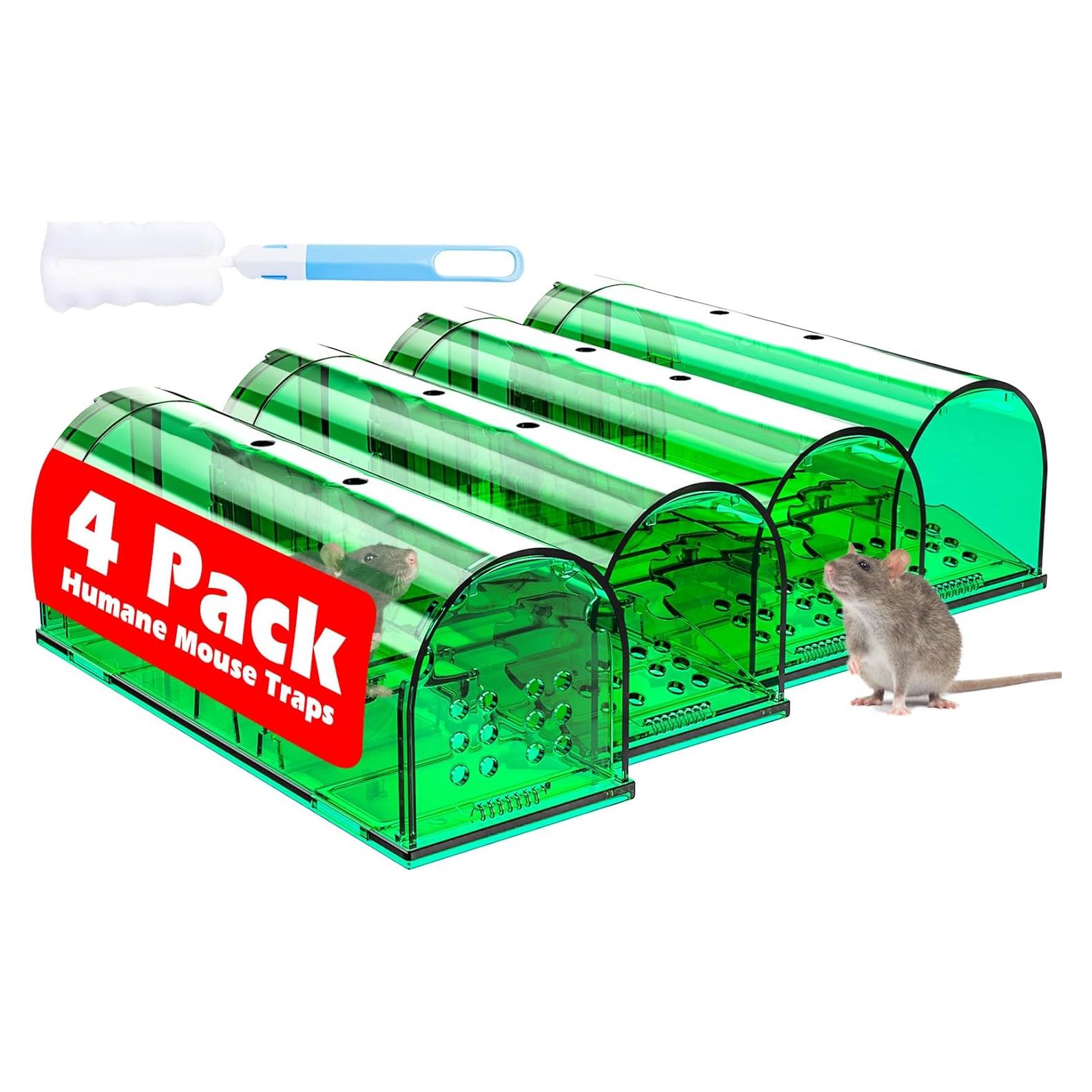 Trampas Humanas para Ratones Wanqueen 4 Pcs Reutilizables