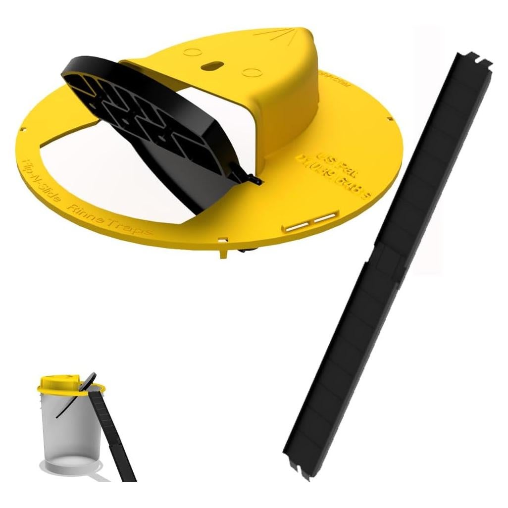 RinneTraps - Flip N Slide Bucket Lid Mouse Trap | Original | Made in USA | US PAT D1,039,648s