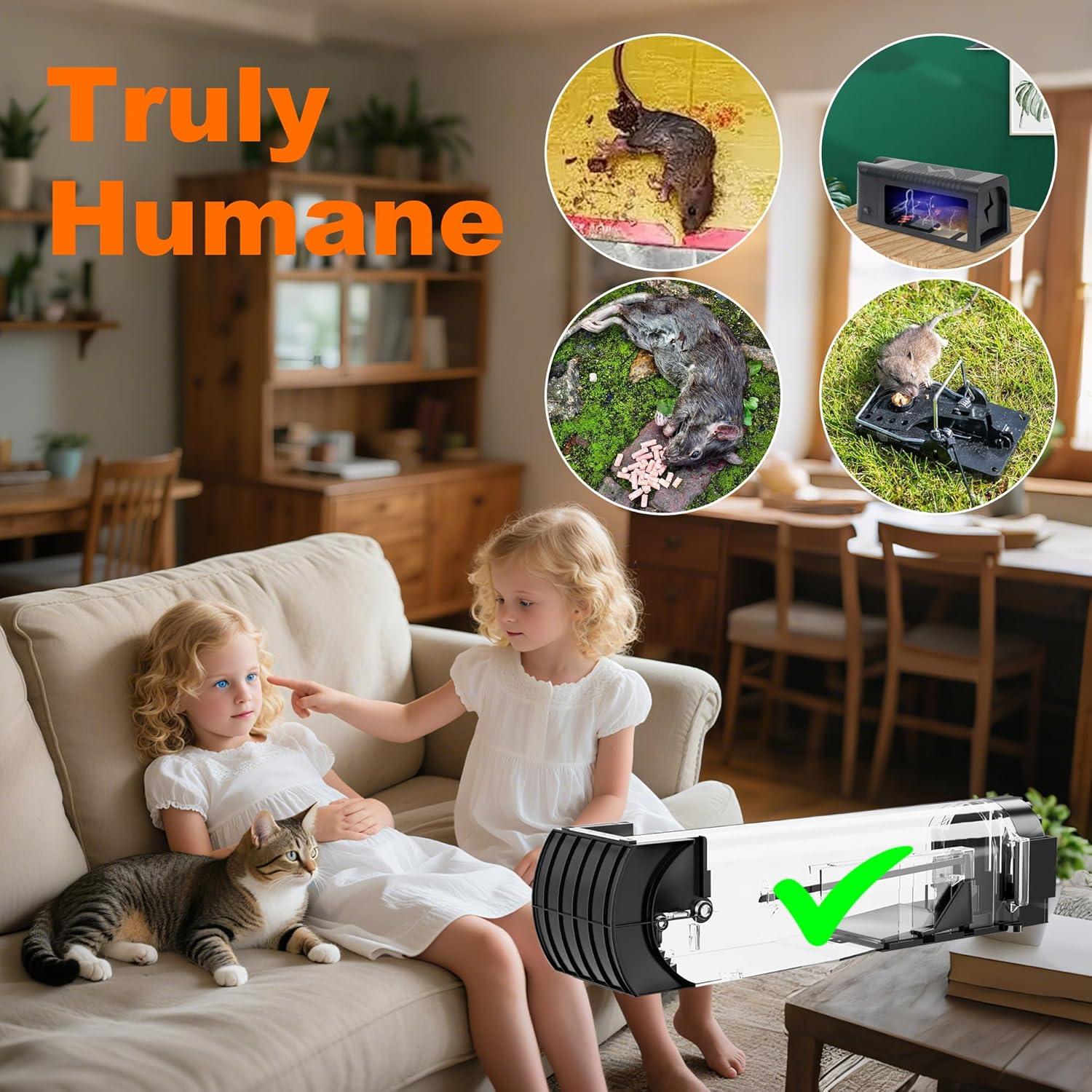 Trampa Humana para Ratones SARSTRY - Paquete de 2, 31x7.6x7.9 cm