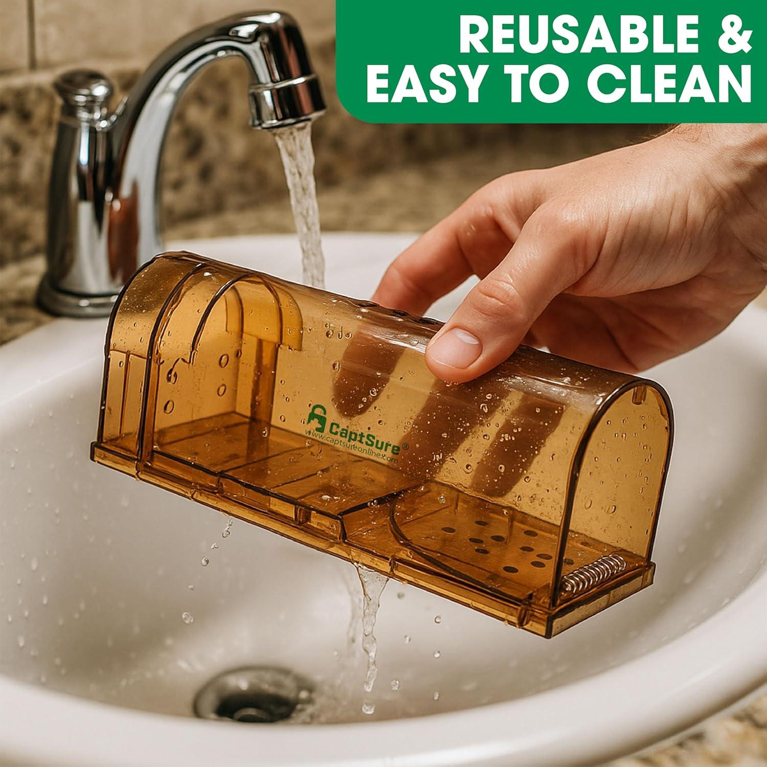 Trampa Humana para Ratones CaptSure - 2 Unidades, 17x6.4x6.1 cm